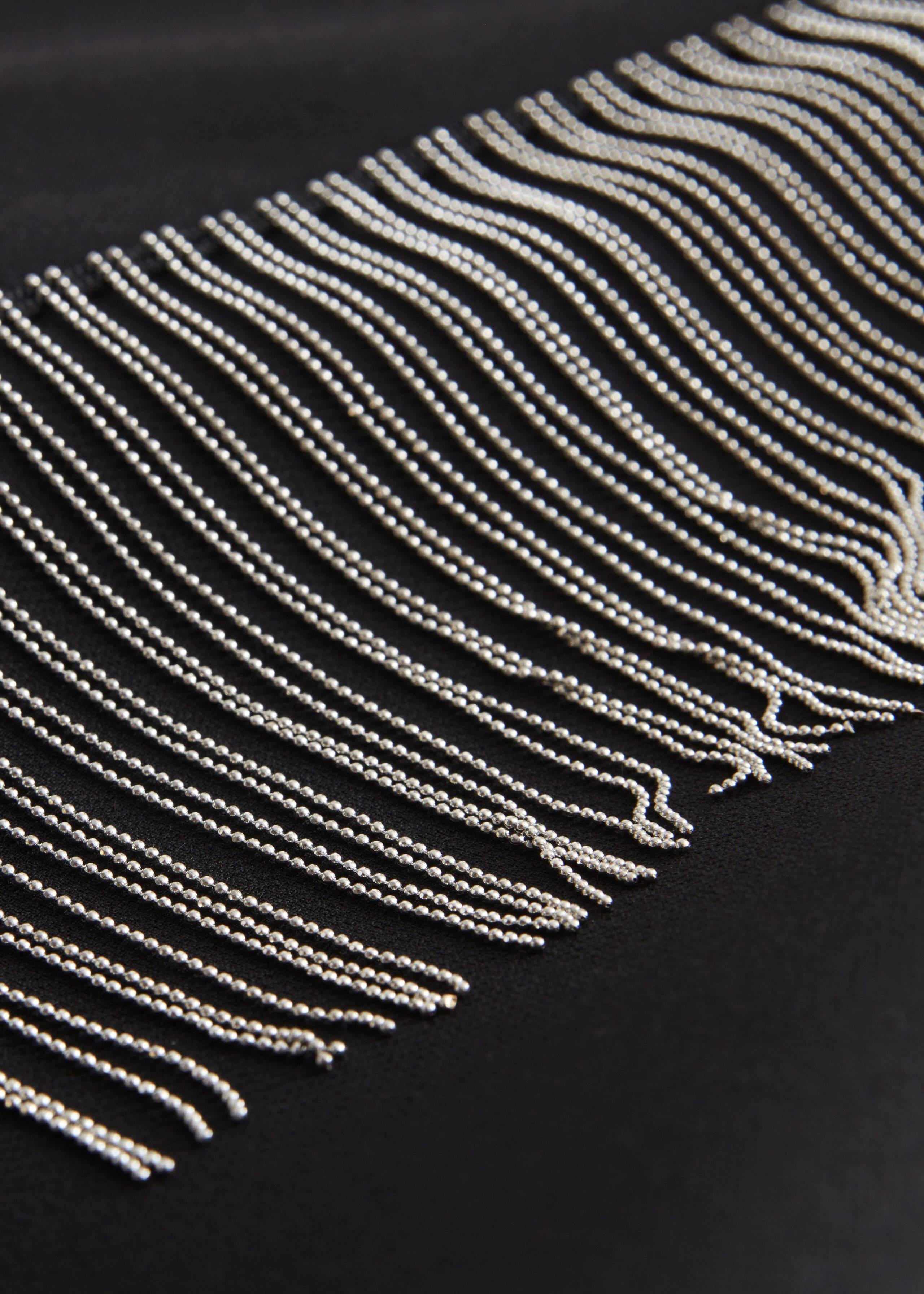 A-line Rhinestone Fringe Skirt - {{variantName}} - Descriptive Detail