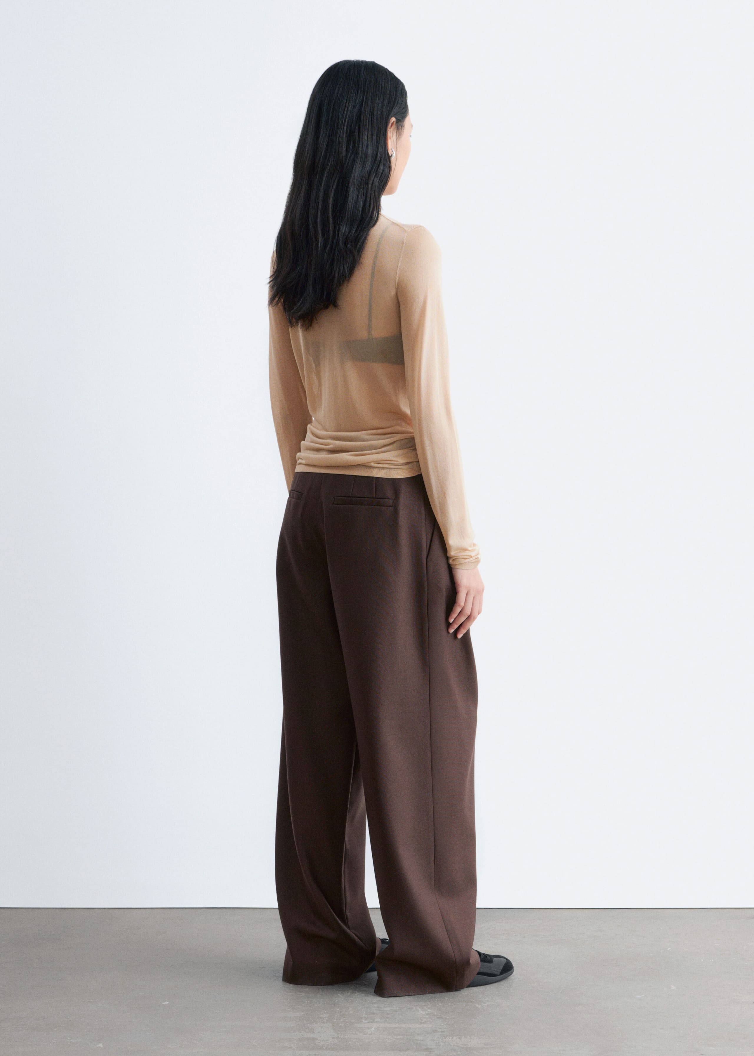 Image of Fine-Knit Sheer Top