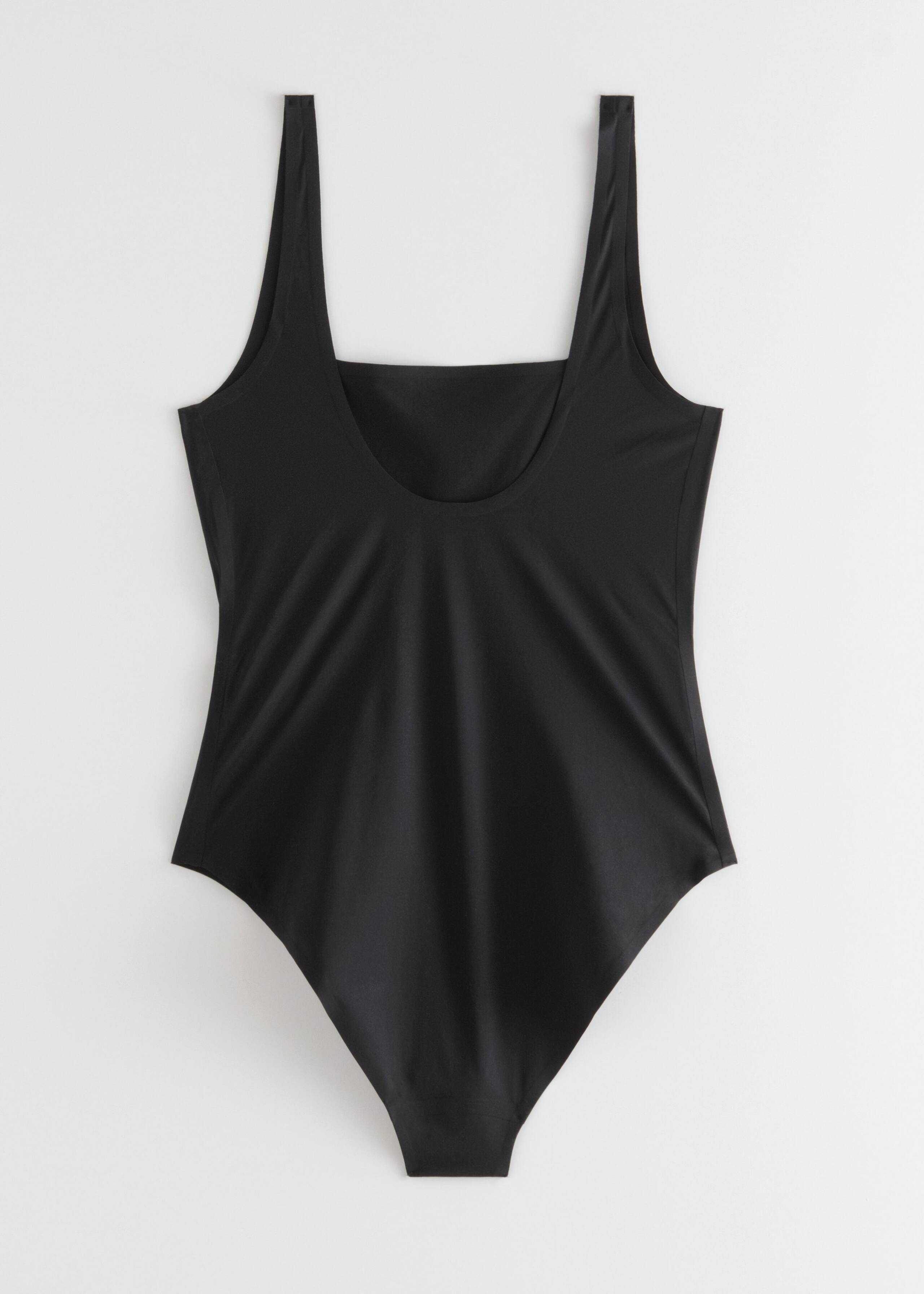 Square Neck Technical Bodysuit - Black - Natura morta