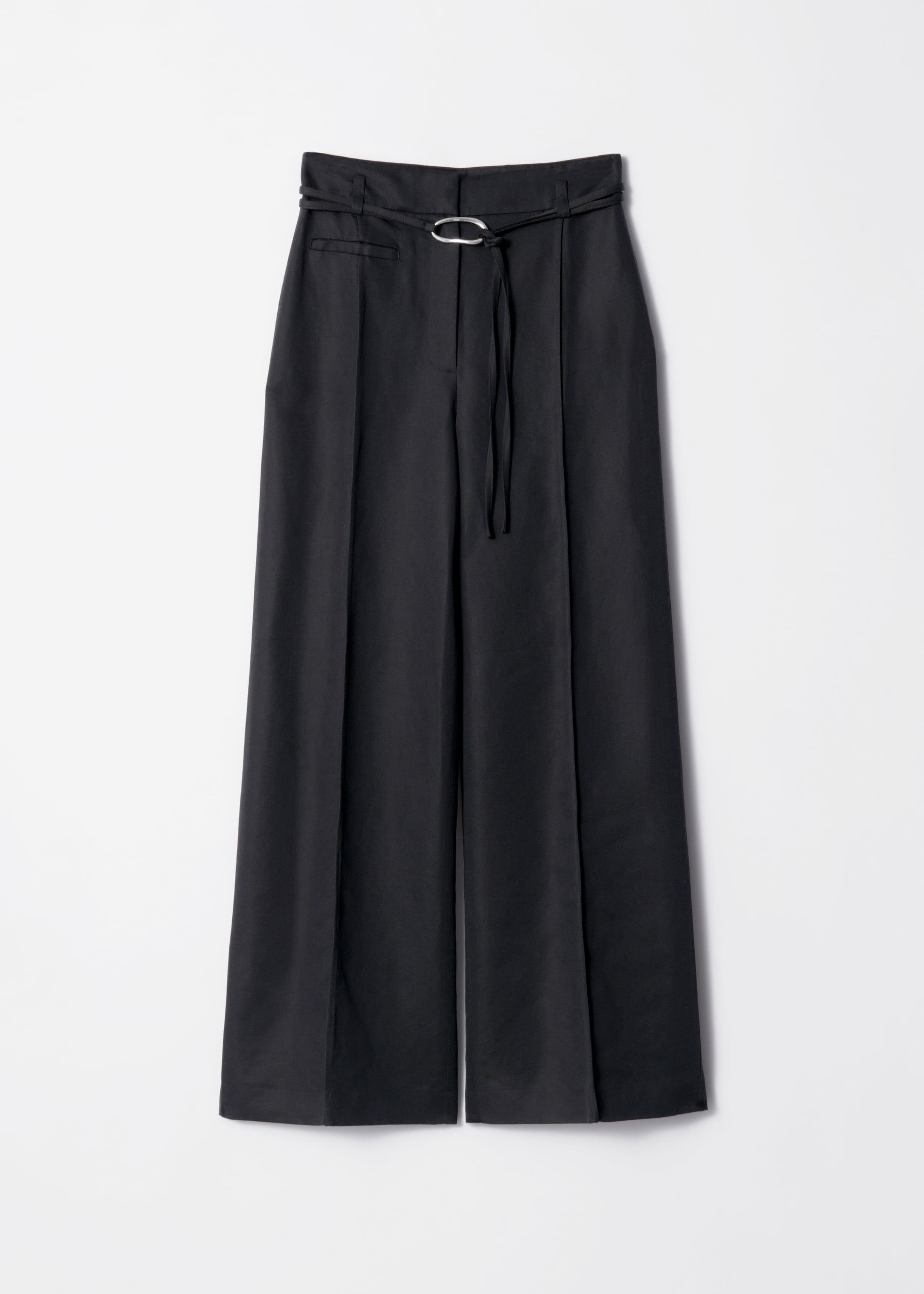 Größeres Bild anzeigen: Elegante Hose mit Bindegürtel - Schwarz - Ladies | H&M AT 2