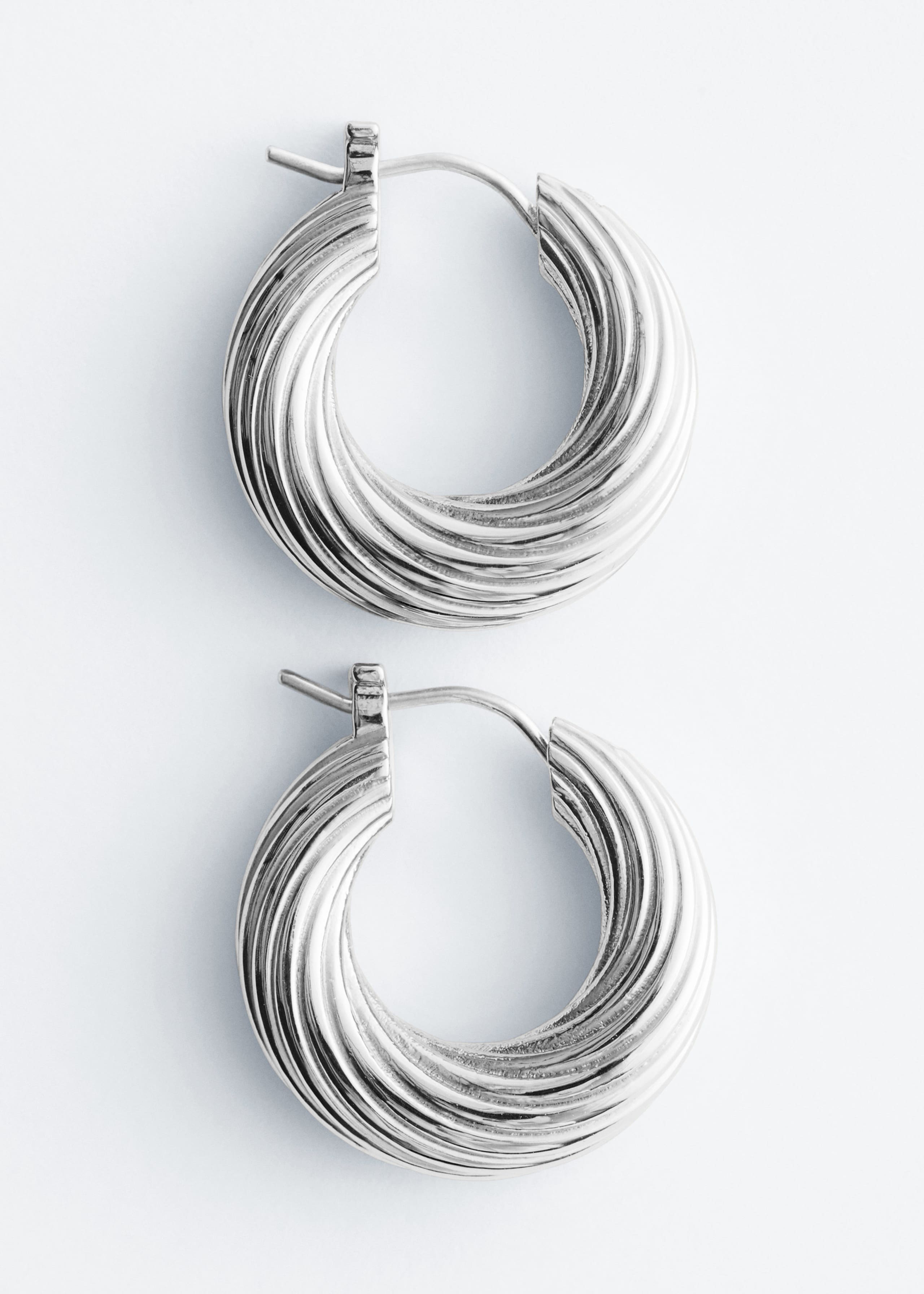 Fluted Hoop Earrings