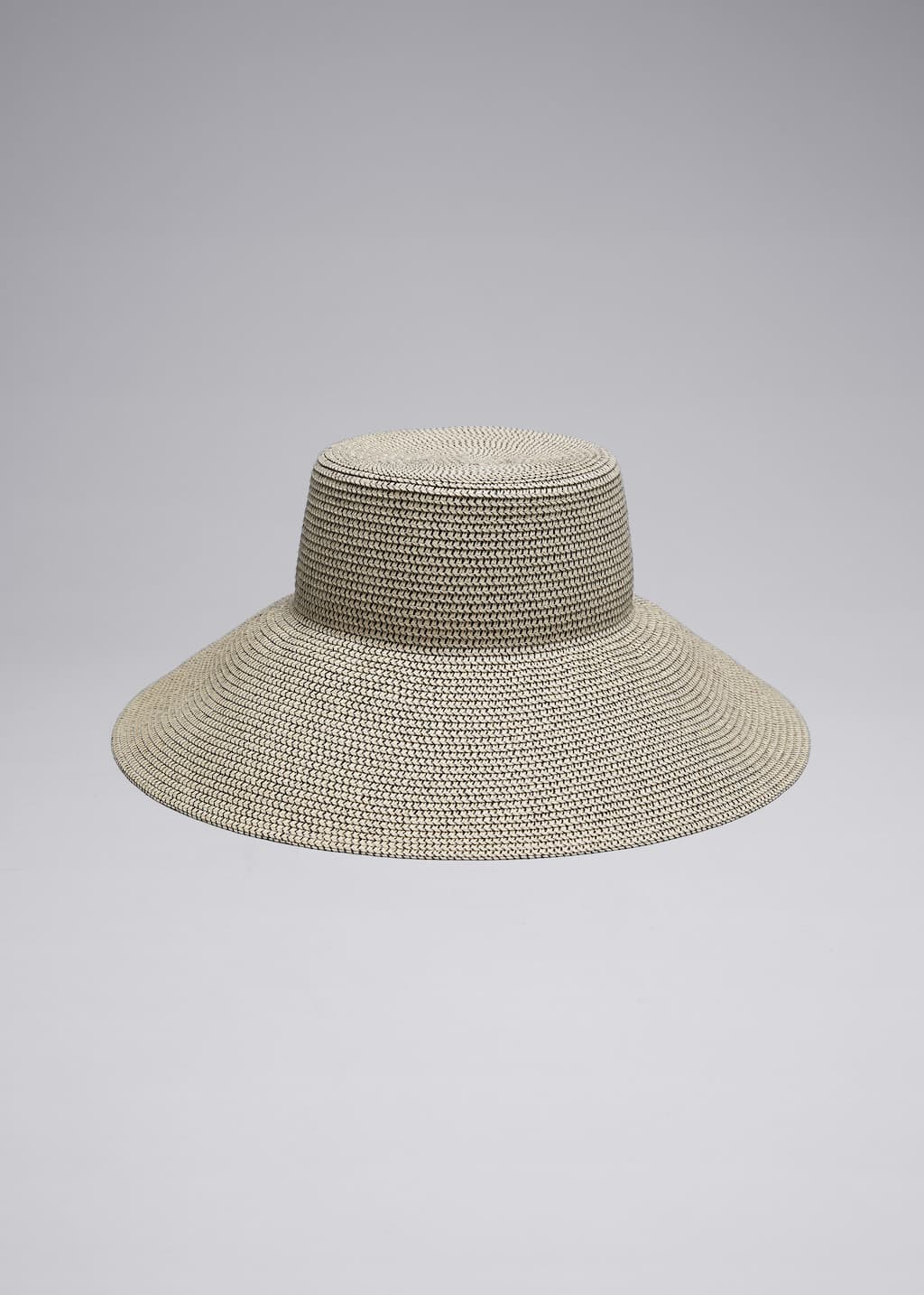 Sombrero de paja tejido - Negro/Crudo - Bodegón