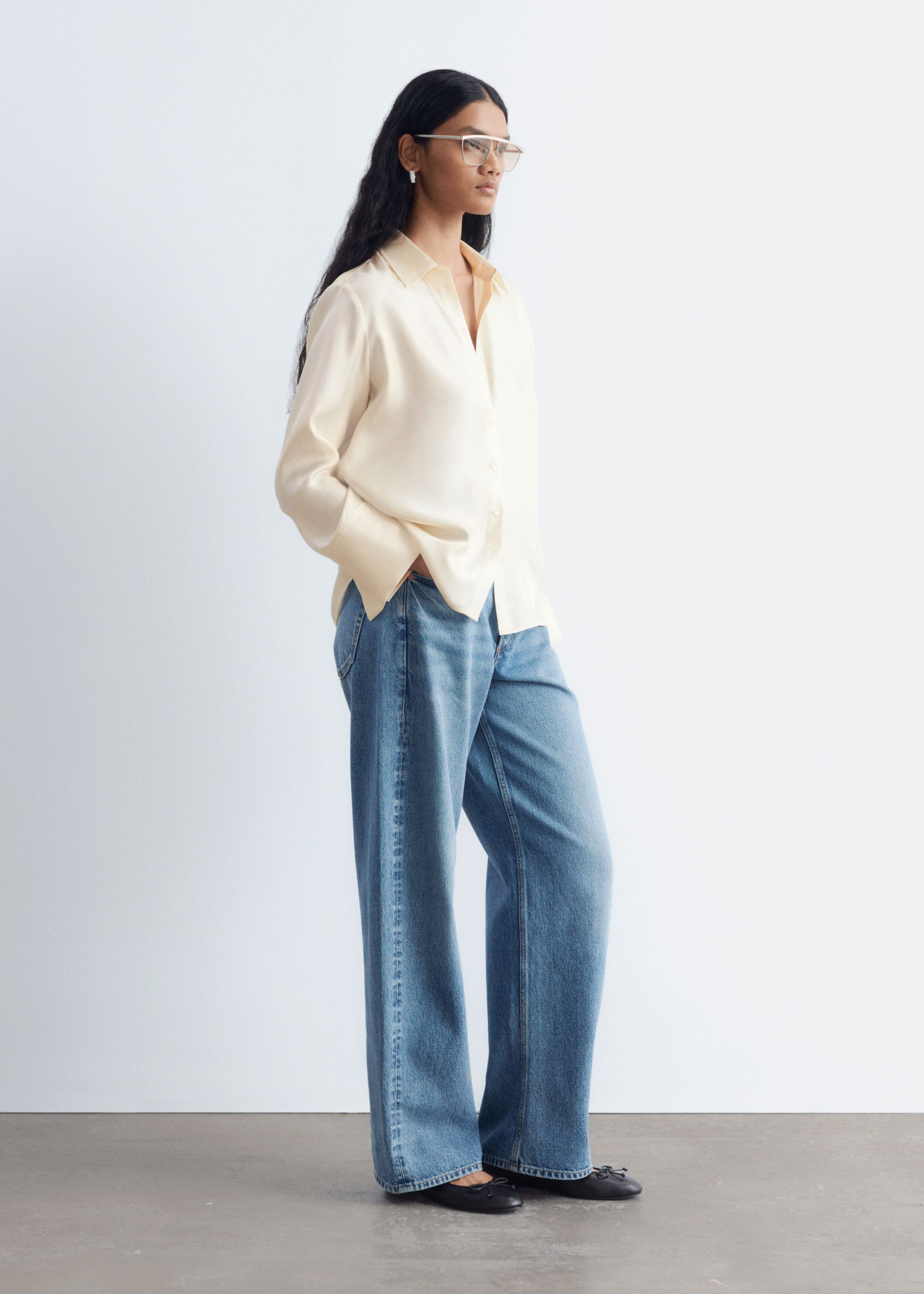 Relaxed Silk Shirt - Cream - Still Life