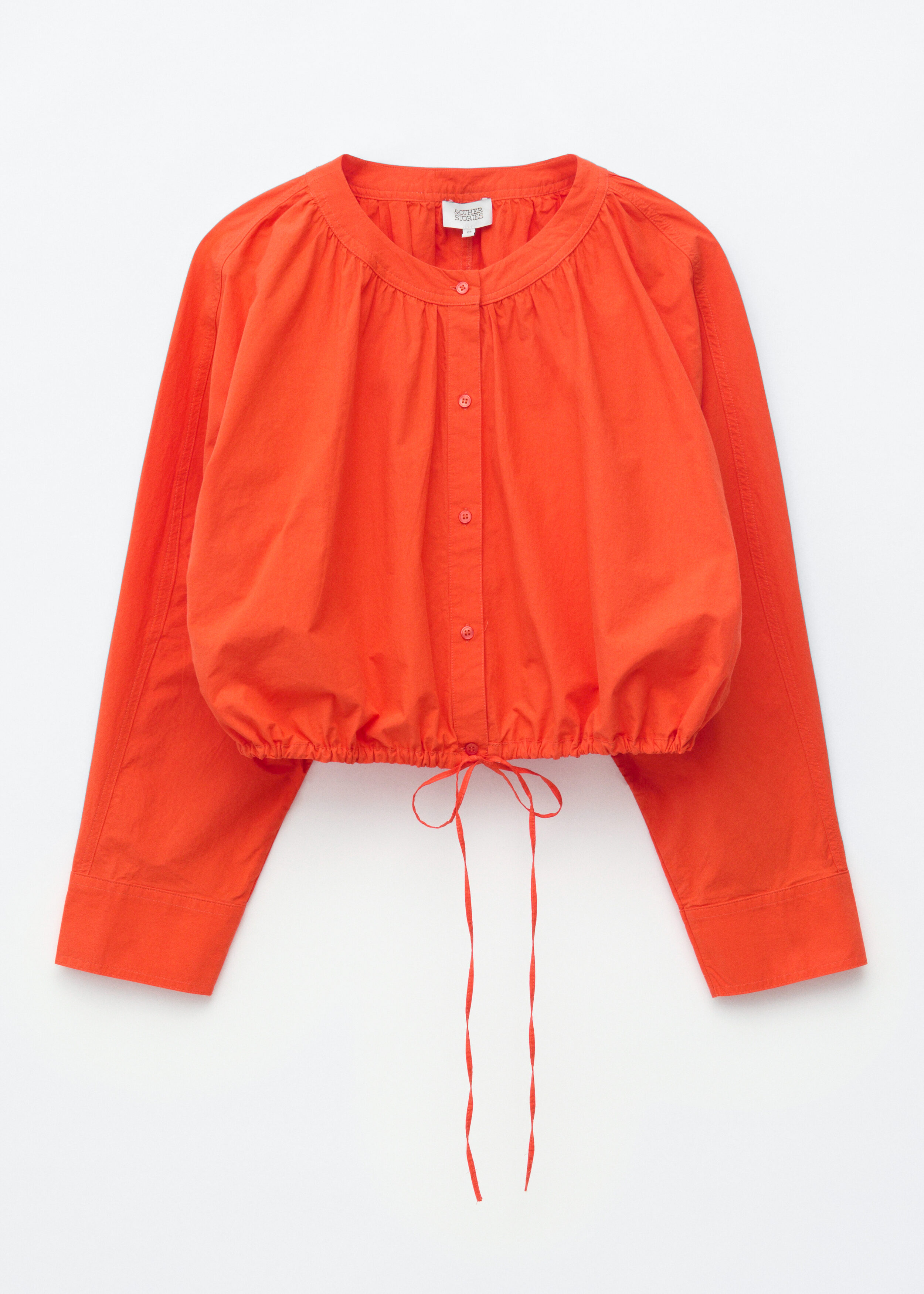 Gathered Cotton Blouse