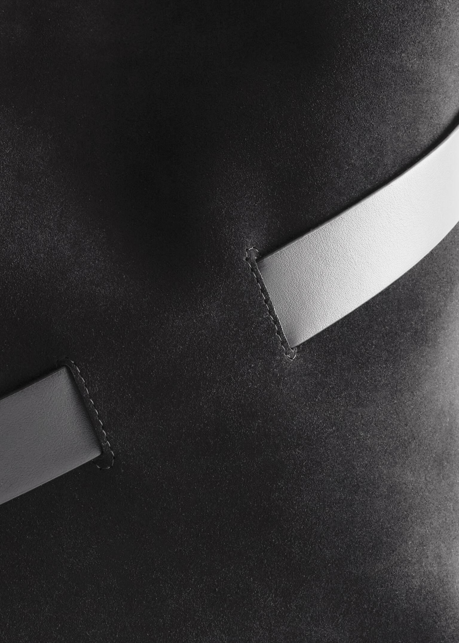 Zamszowa torba - Czarny zamsz/Brązowy zamsz - 6