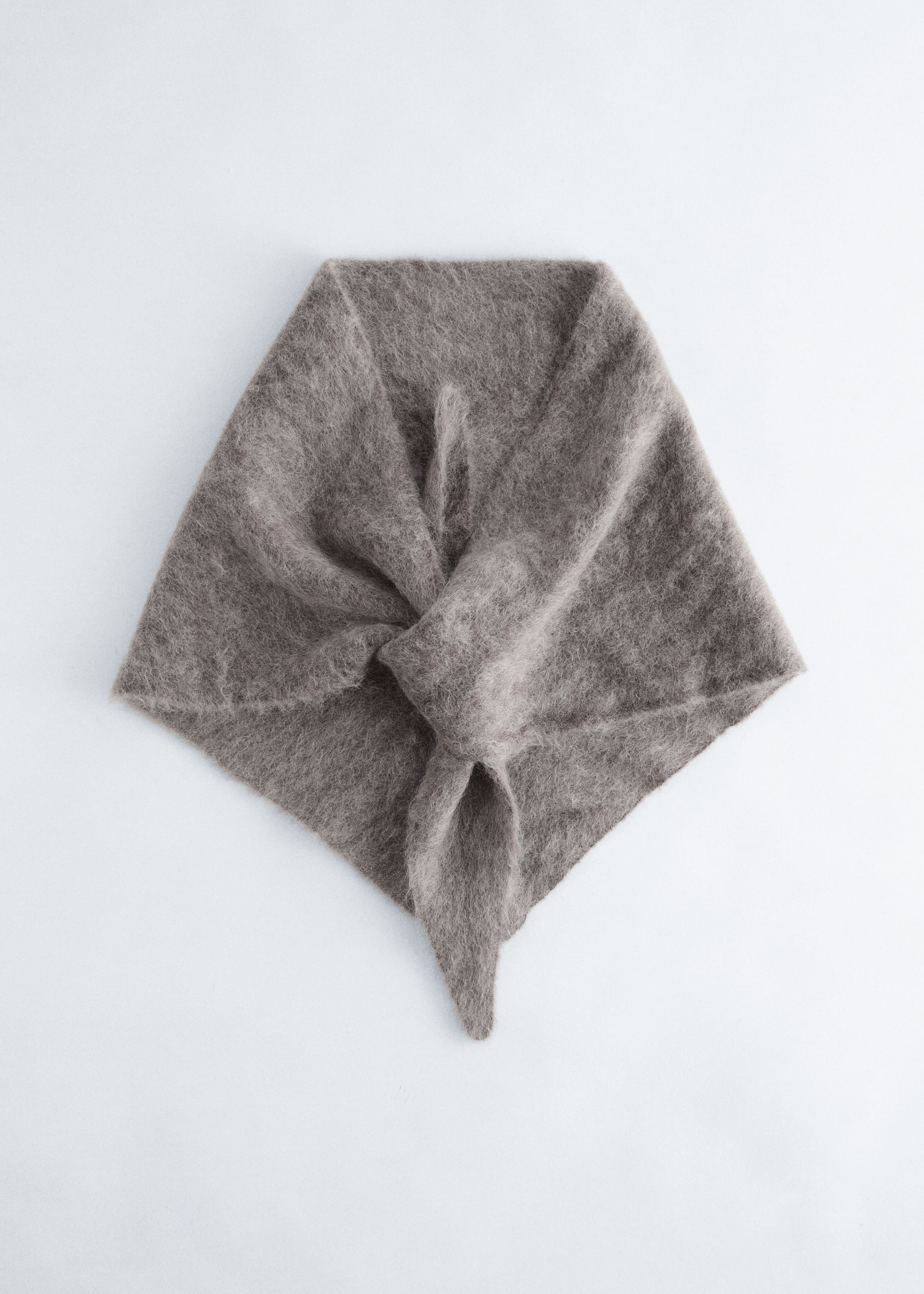 Image of Mohair-Blend Brushed Triangle Scarf