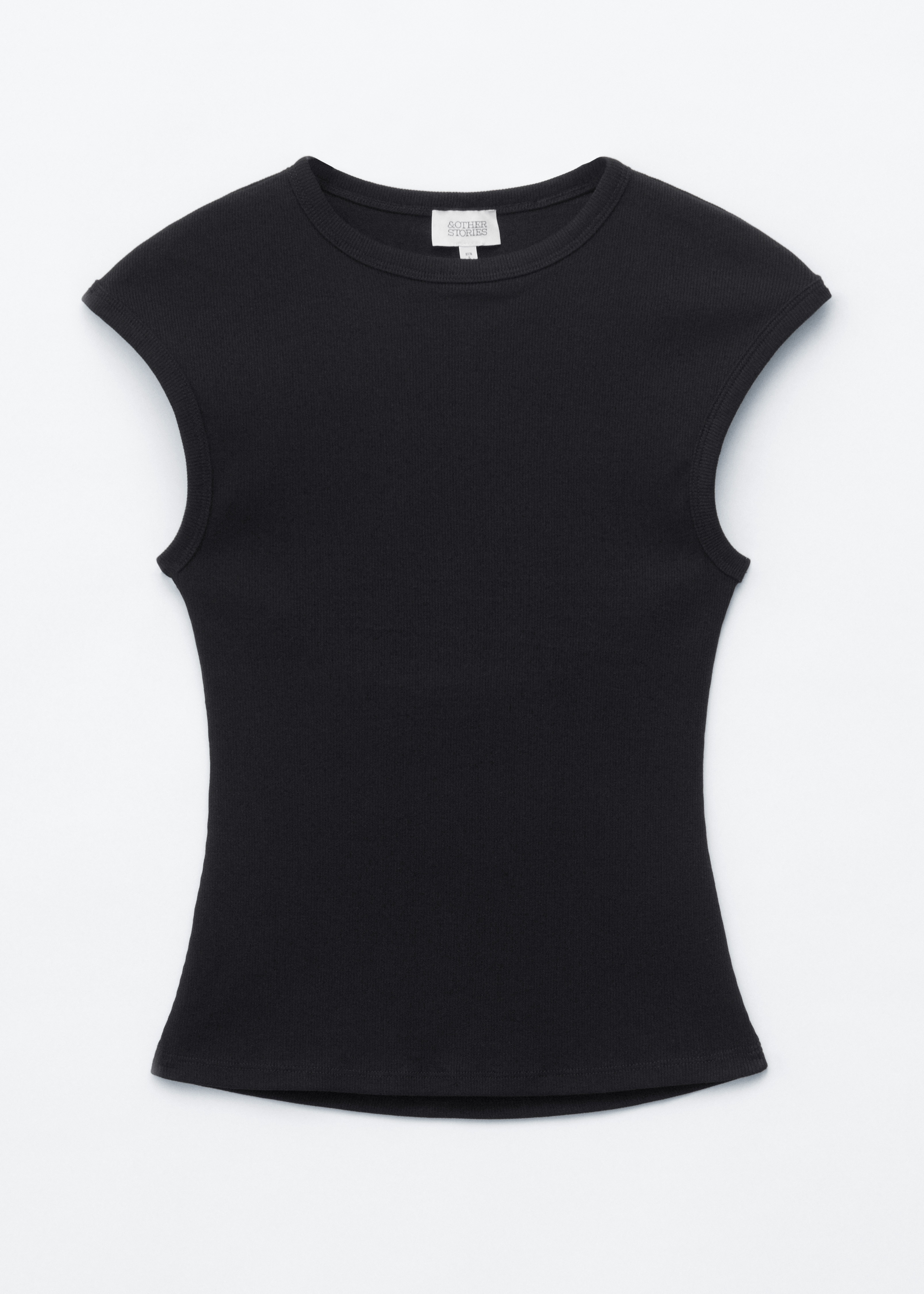 Maglia a coste con apertura sul retro - Nero/Bianco