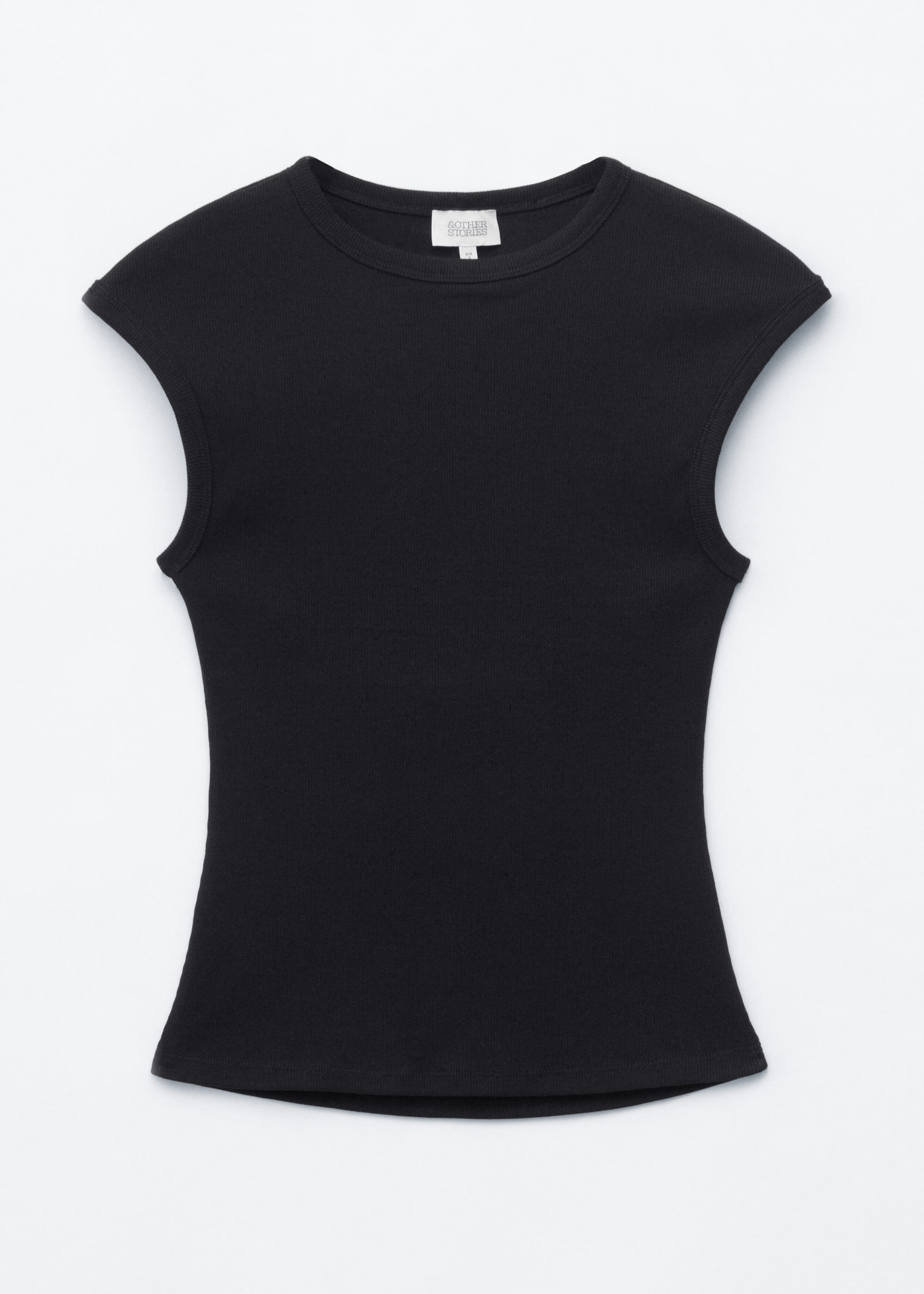 Open-Back Ribbed Top - Black - Still Life