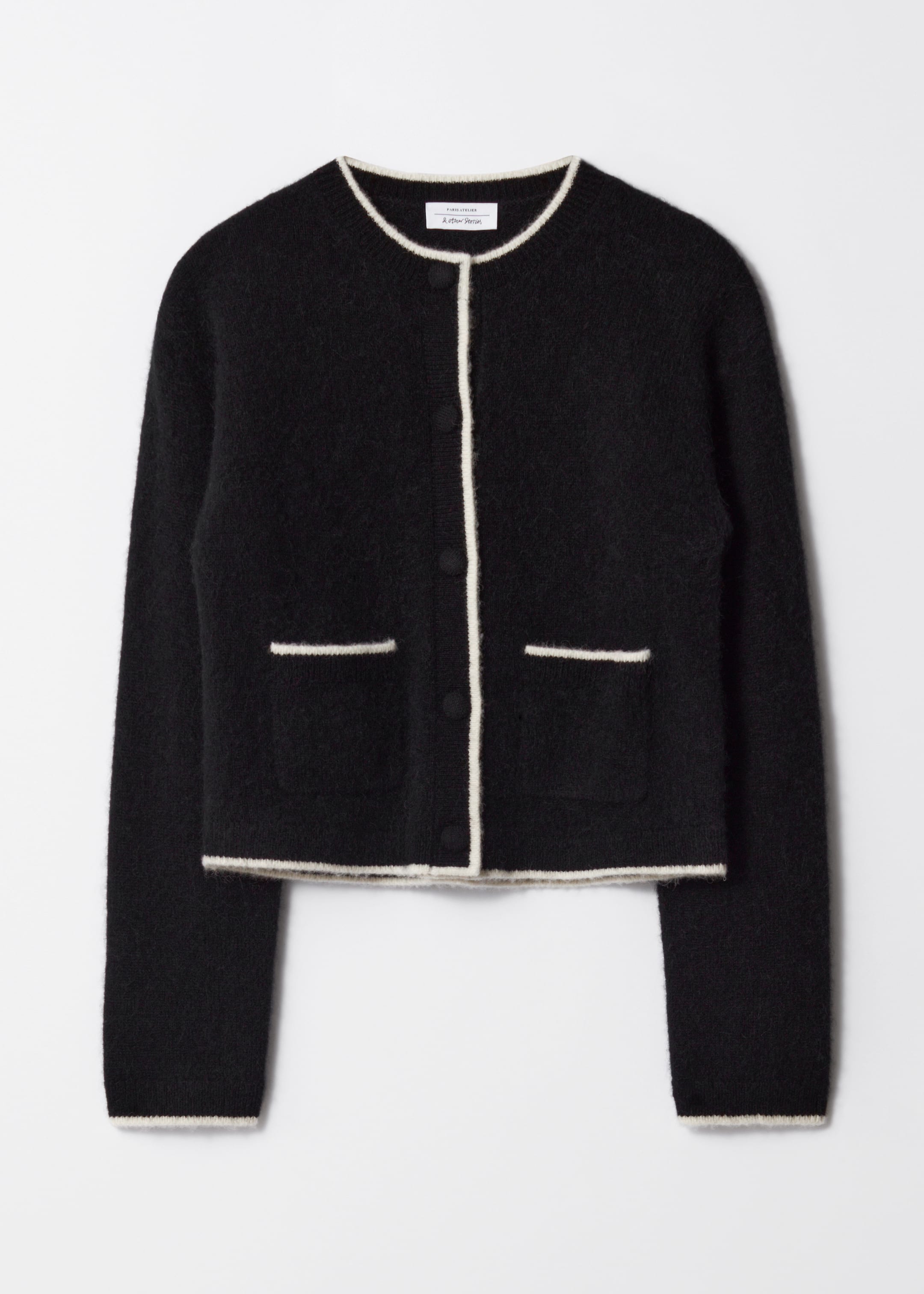 Agrandir l'image: Cardigan à col rond - Noir/Ivoire - FEMME | H&M CH 6