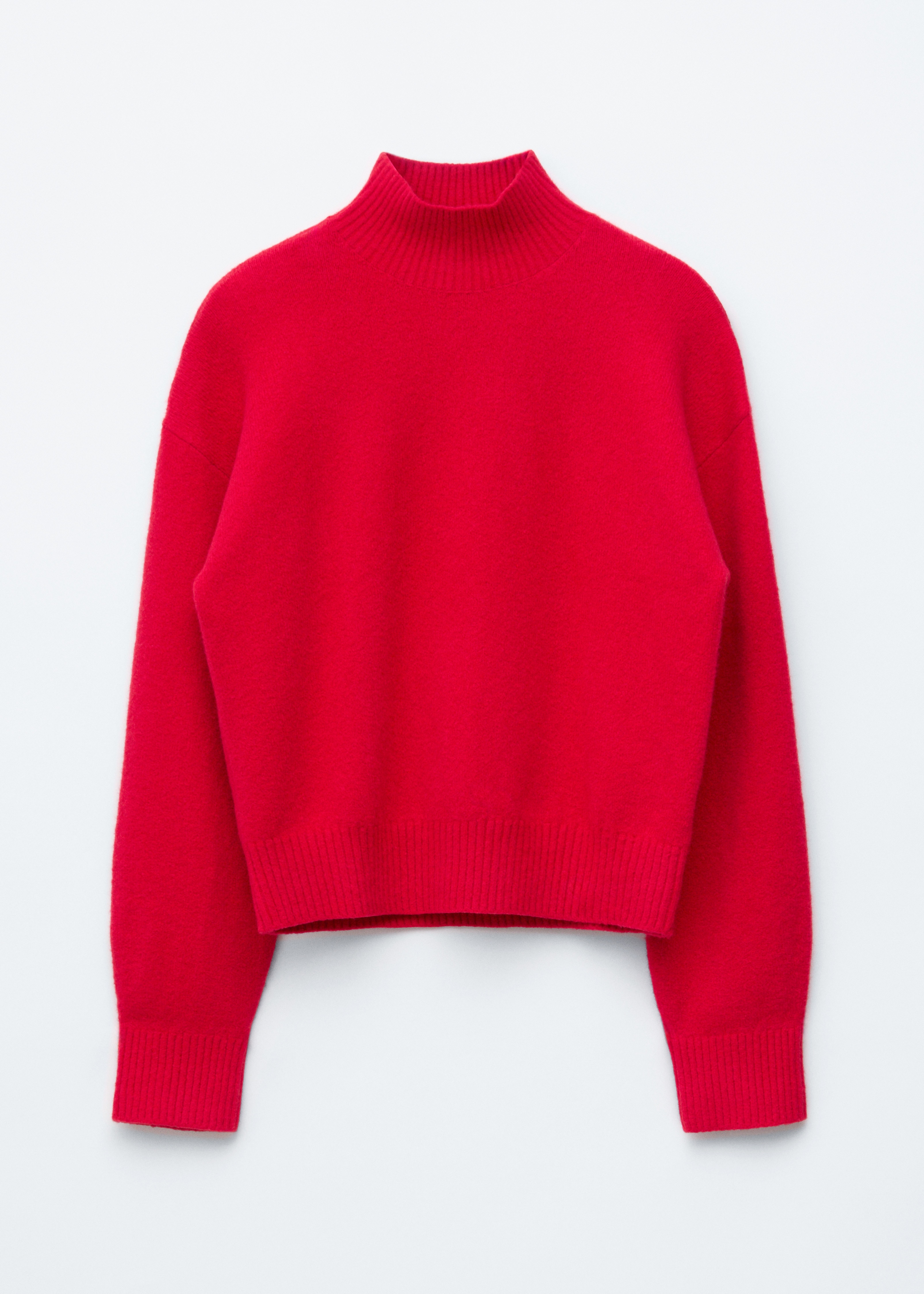 Camisola de gola alta - Vermelho brilhante/Cor de vinho/Azul brilhante/Bege escuro/Cor-de-rosa/Preto/Toupeira-escuro