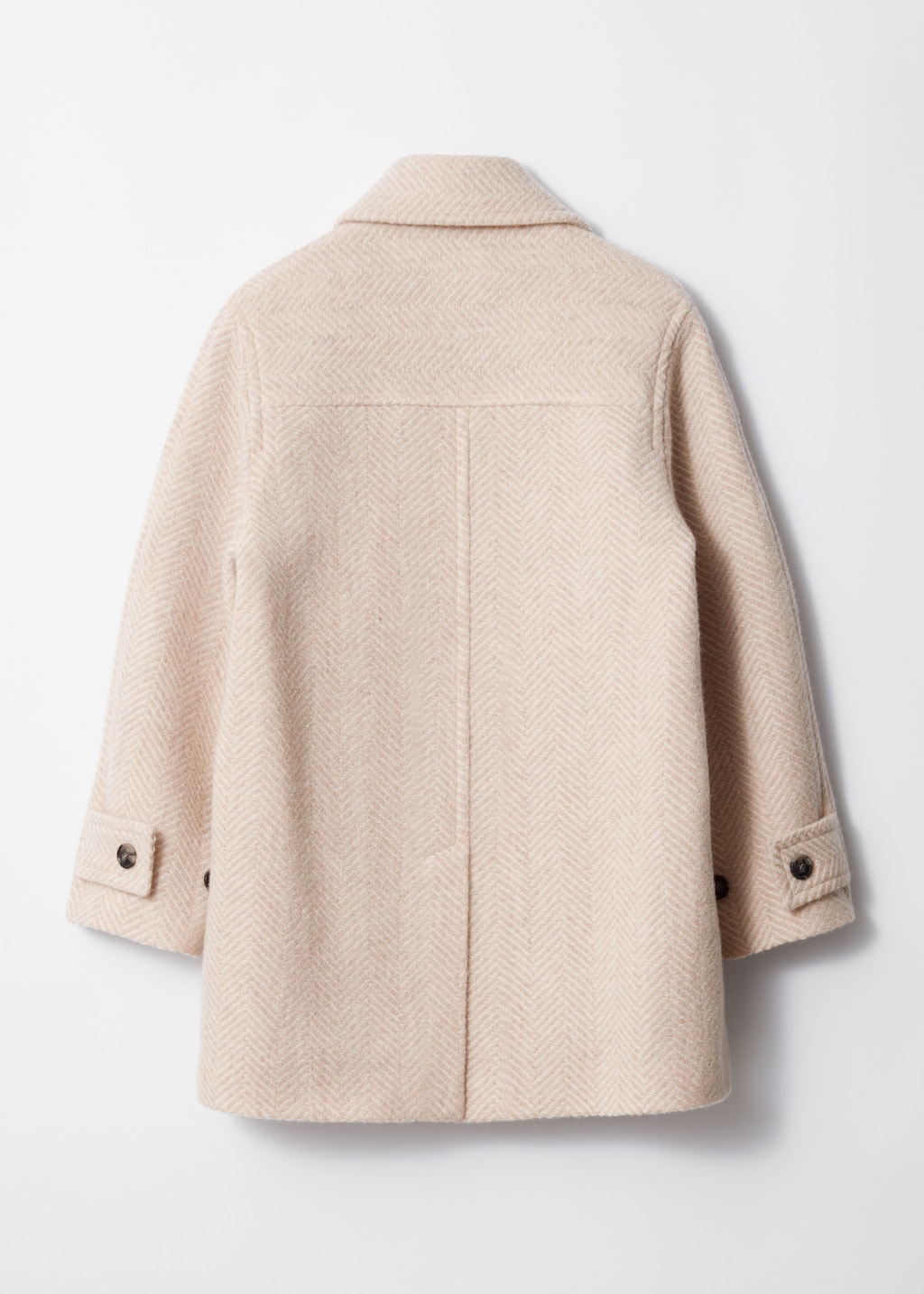 Image of Single-Breasted Mid-Length Wool Coat