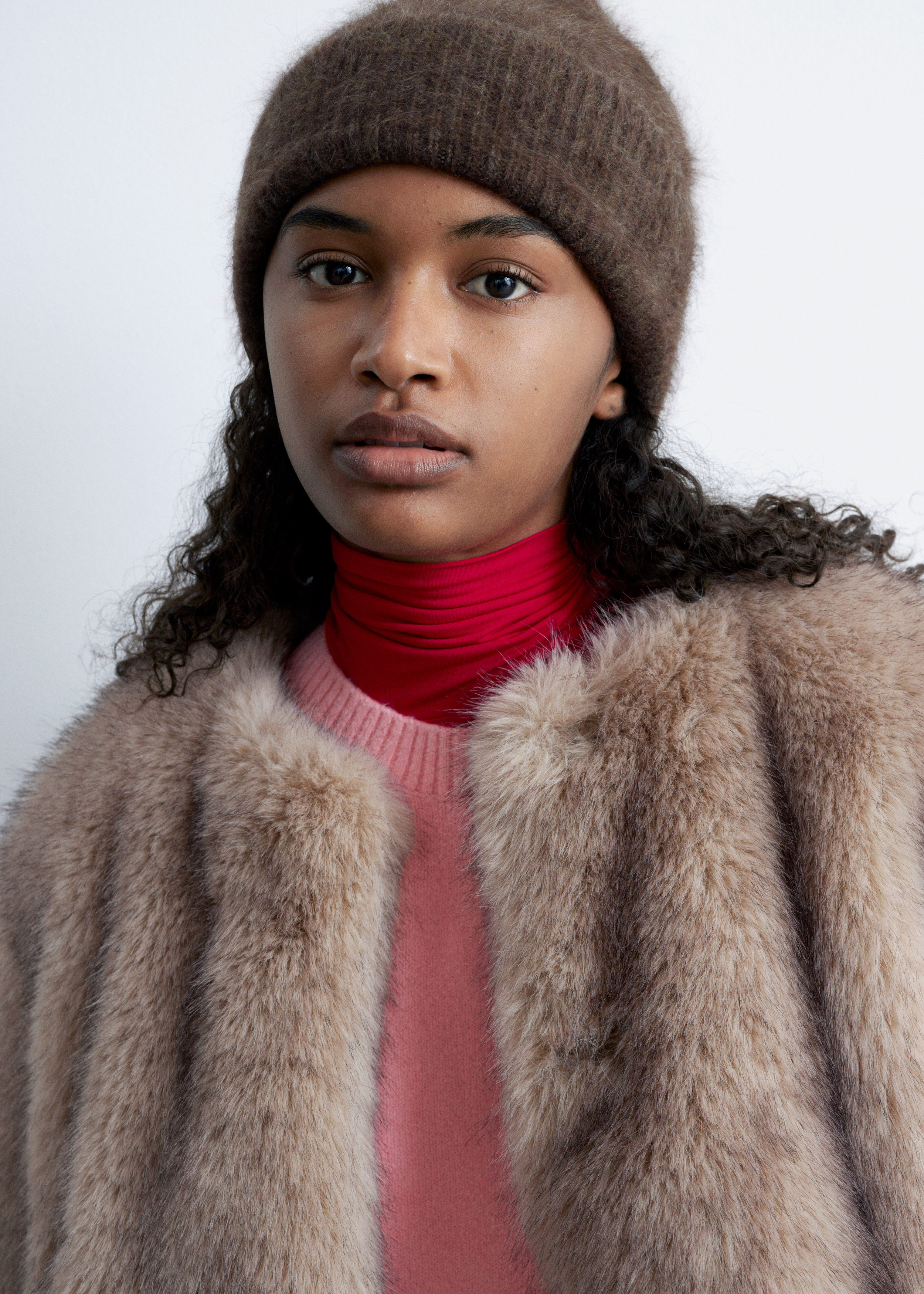 Brushed Cashmere Beanie - Dark Brown - & Other Stories US