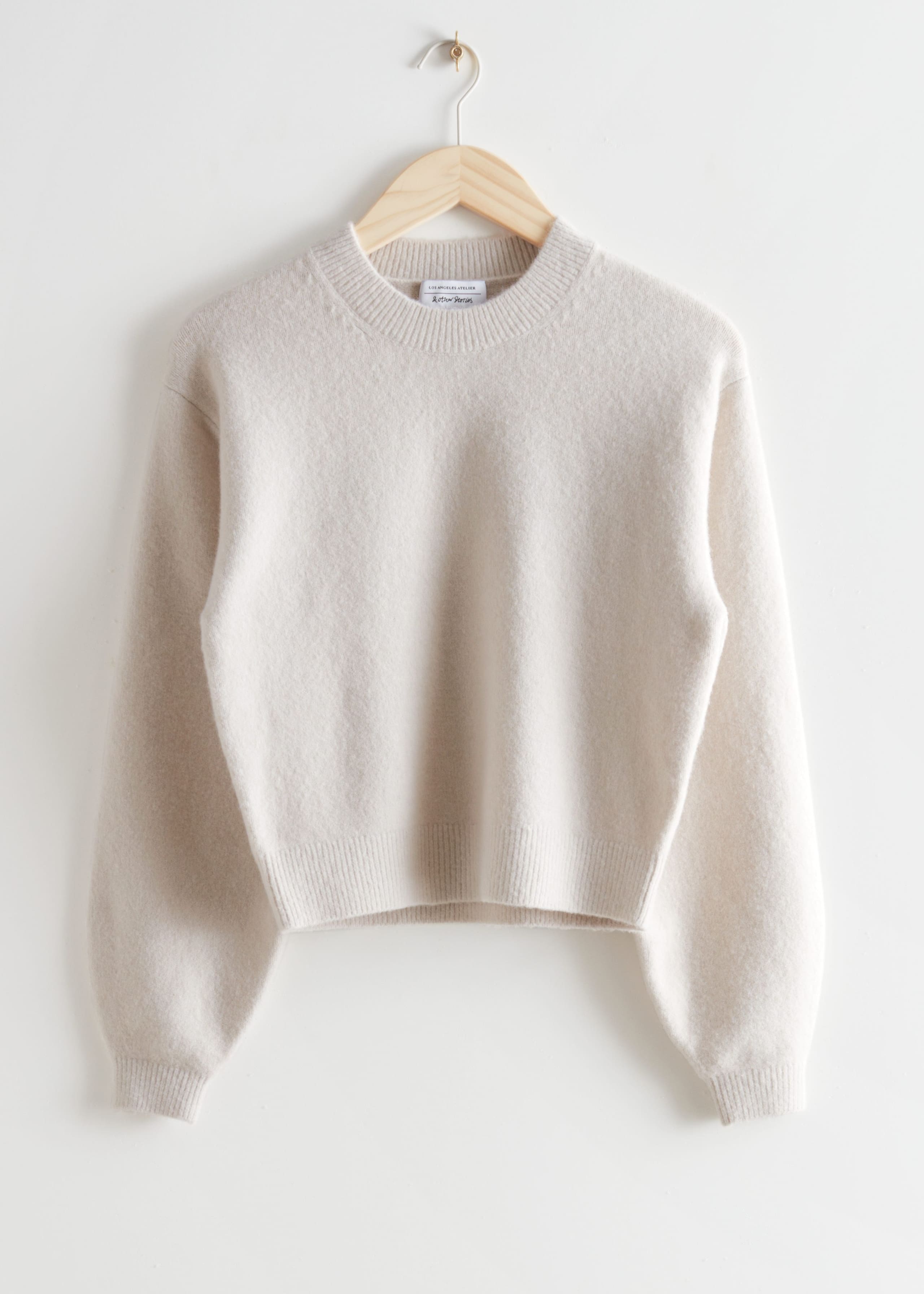 Cropped Relaxed Sweater - Dark Brown - Still Life