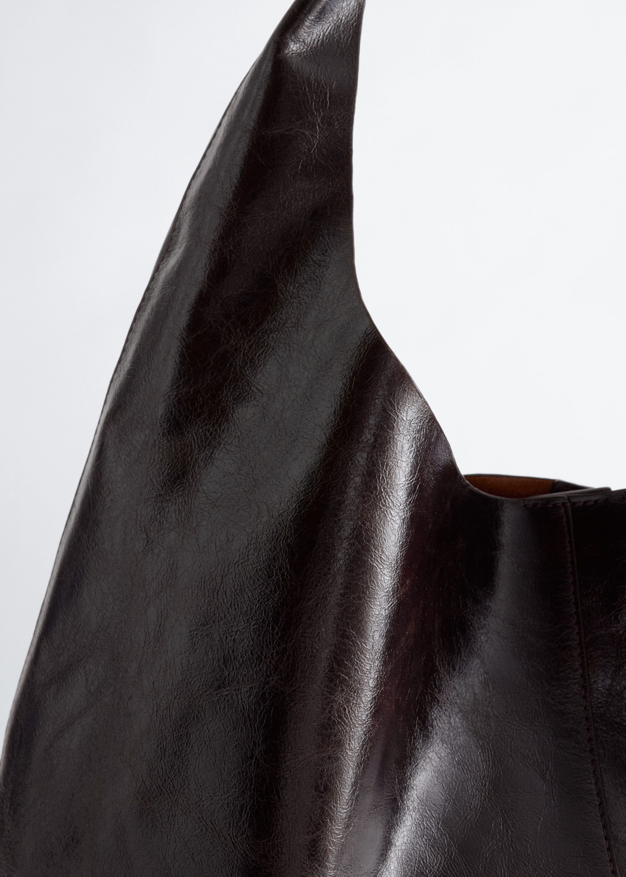 Large Leather Tote Bag - Dark Brown - Still Life