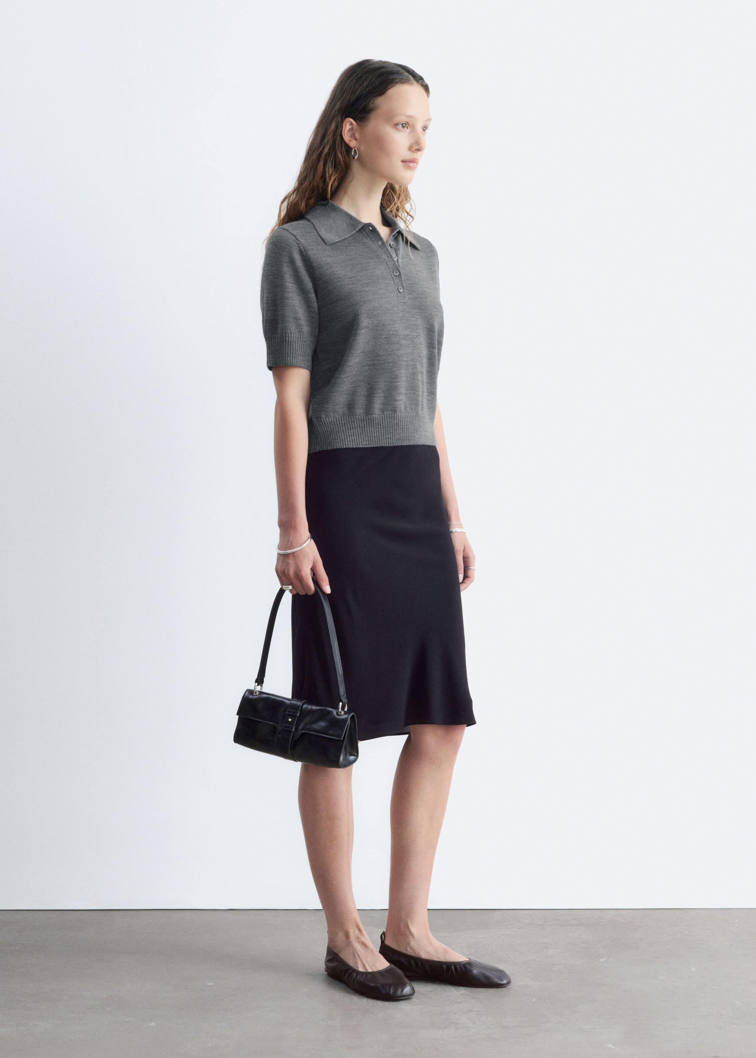 Wool Polo T-Shirt - Light Blue - Lookbook
