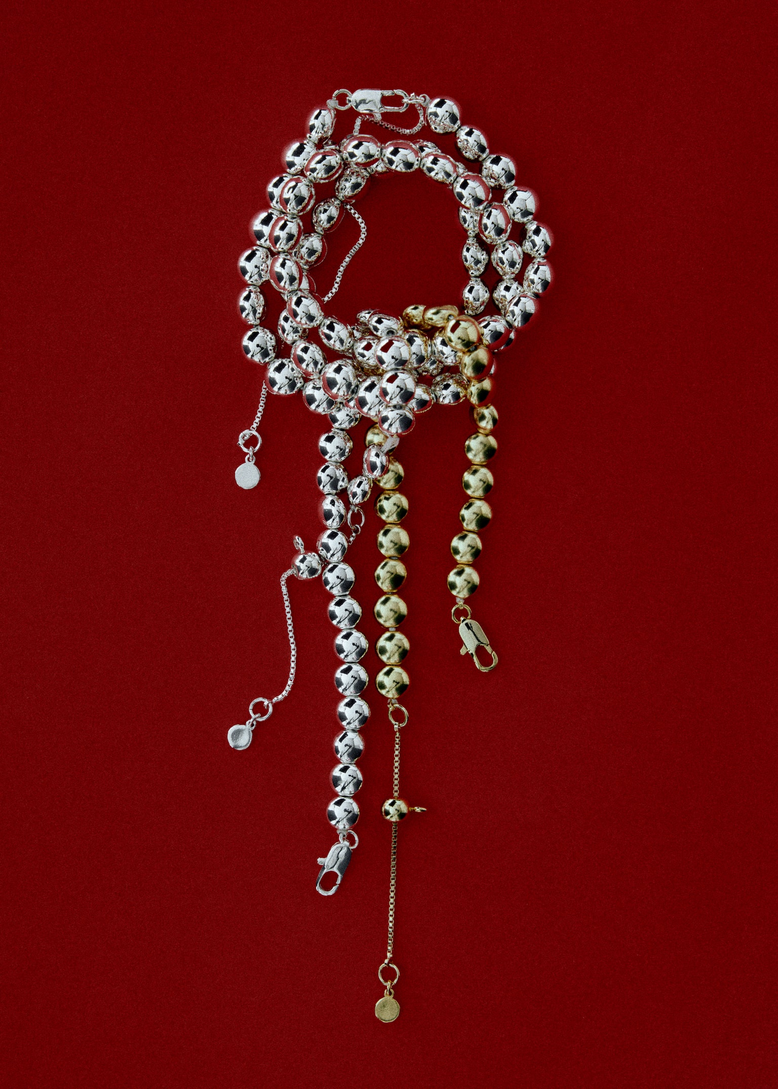 Collar corto de cuentas - Oro - 5