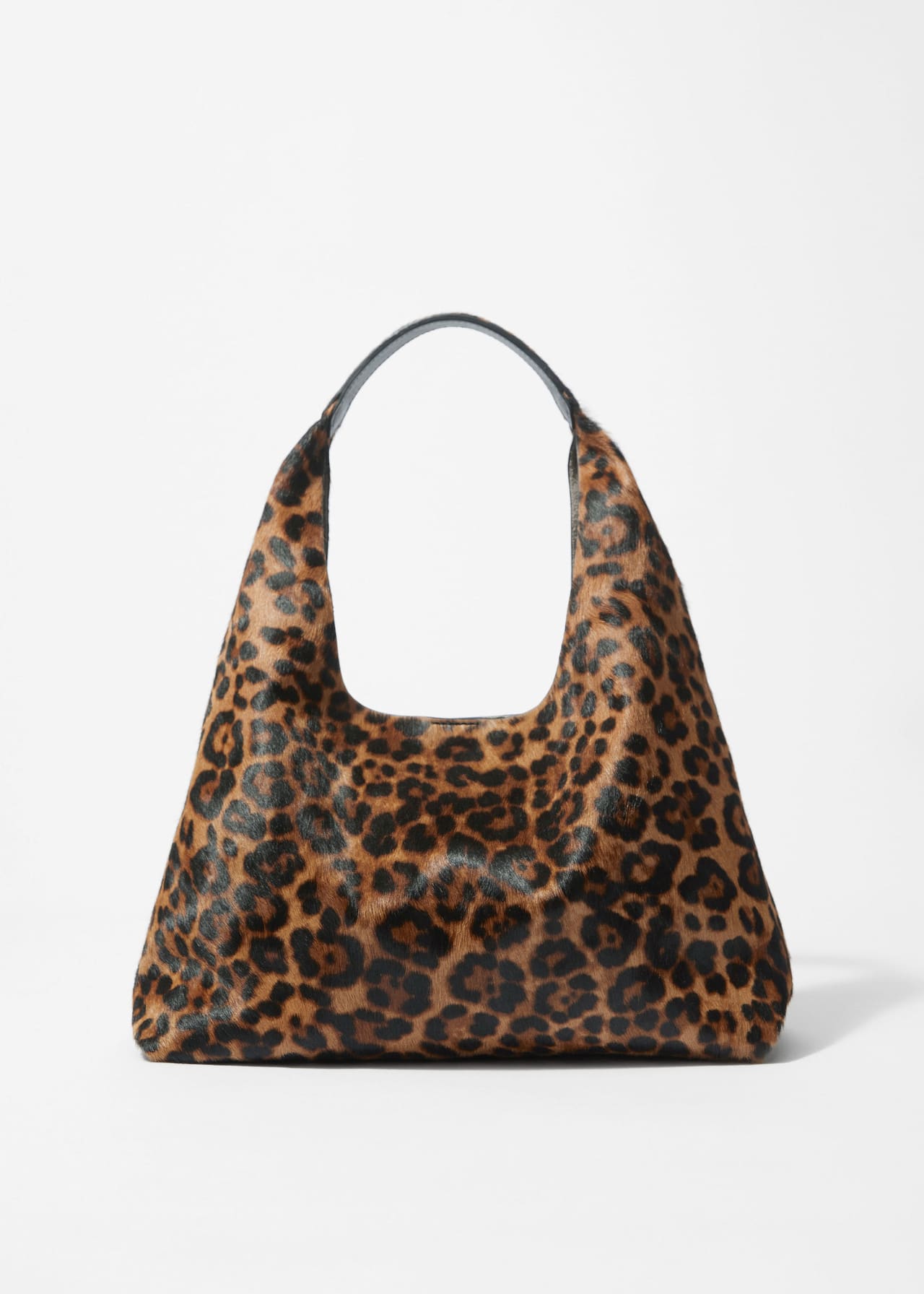 & Other Stories LEOPARD-PRINT LEATHER TOTE BAG