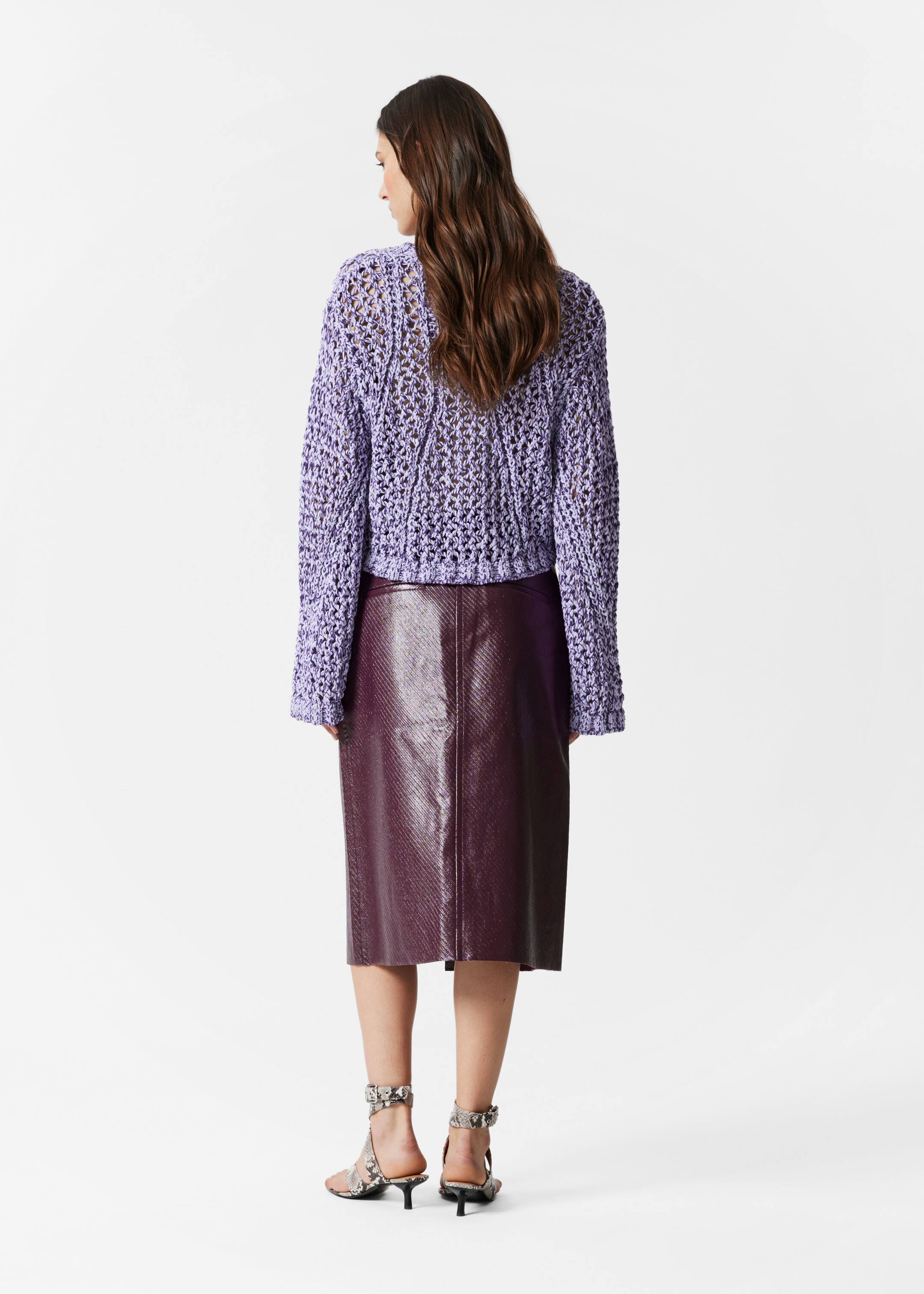 Größeres Bild anzeigen: Pullover mit Lochstrickmuster - Lila - Ladies | H&M AT 4