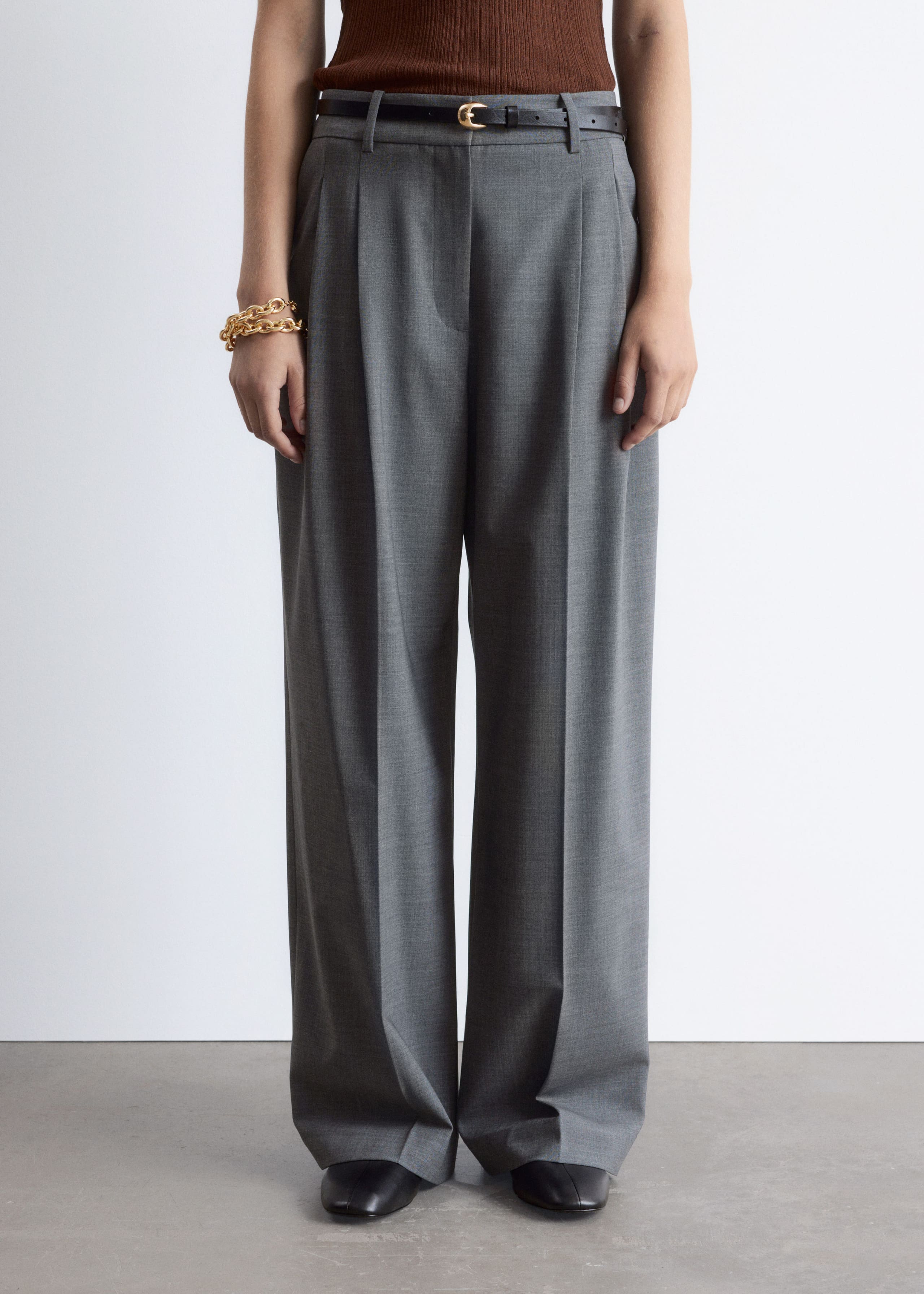 Image of Tailored Wool Trousers