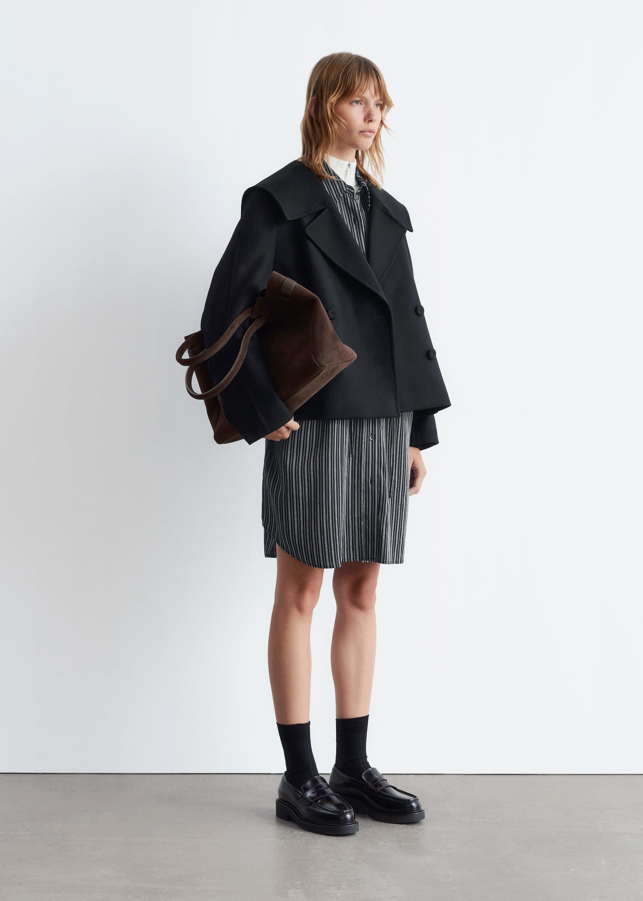Agrandir l'image: Veste en laine à double boutonnage - Noir - FEMME | H&M FR 5