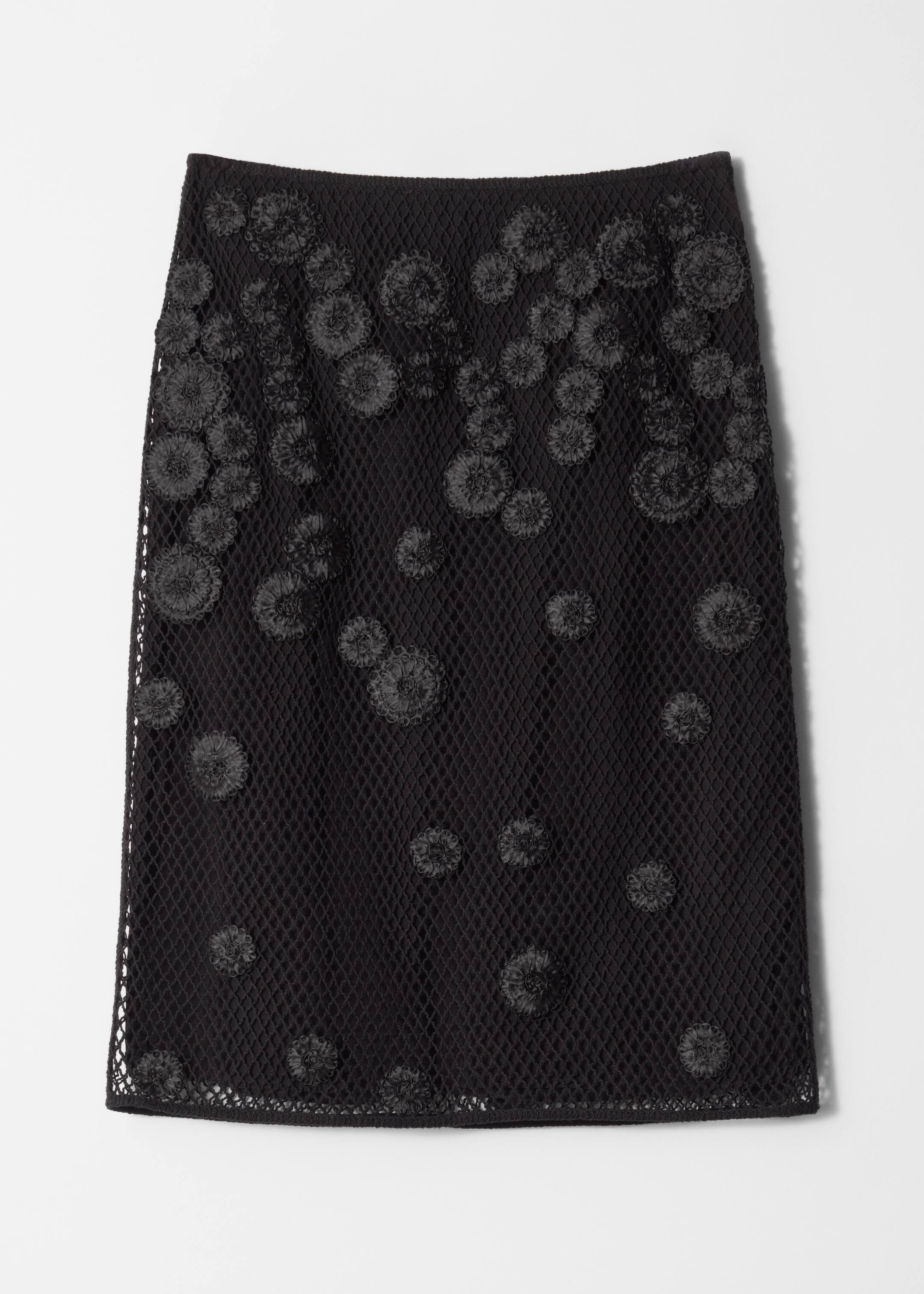 Visualizza immagine più grande: Gonna midi in rete con applicazioni floreali - Nero - DONNA | H&M IT 11