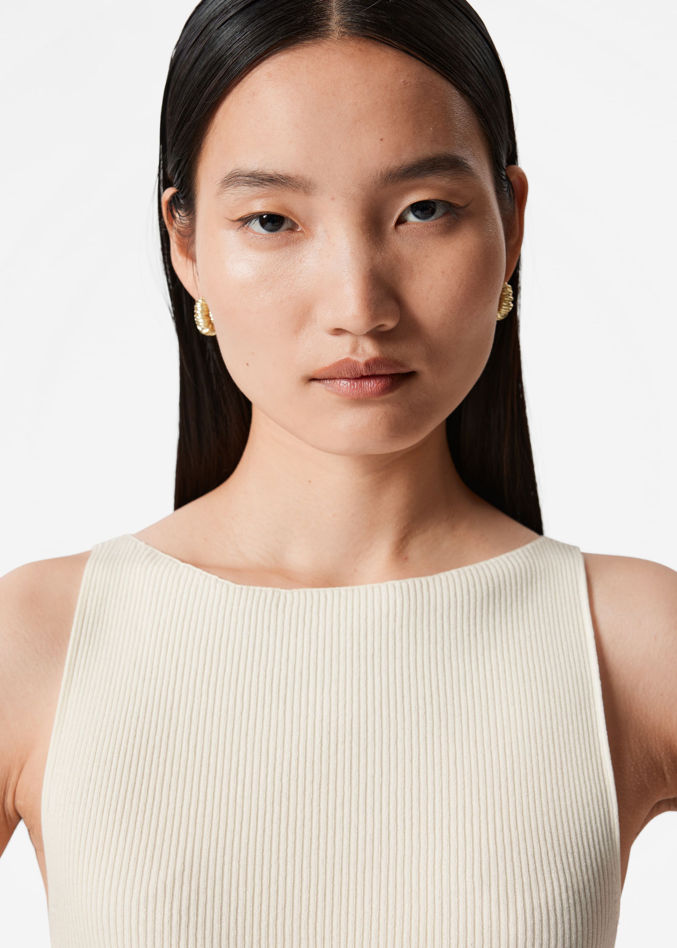 Größeres Bild ansehen: Rippstrick-Tanktop - Weiß - Ladies | H&M DE 3
