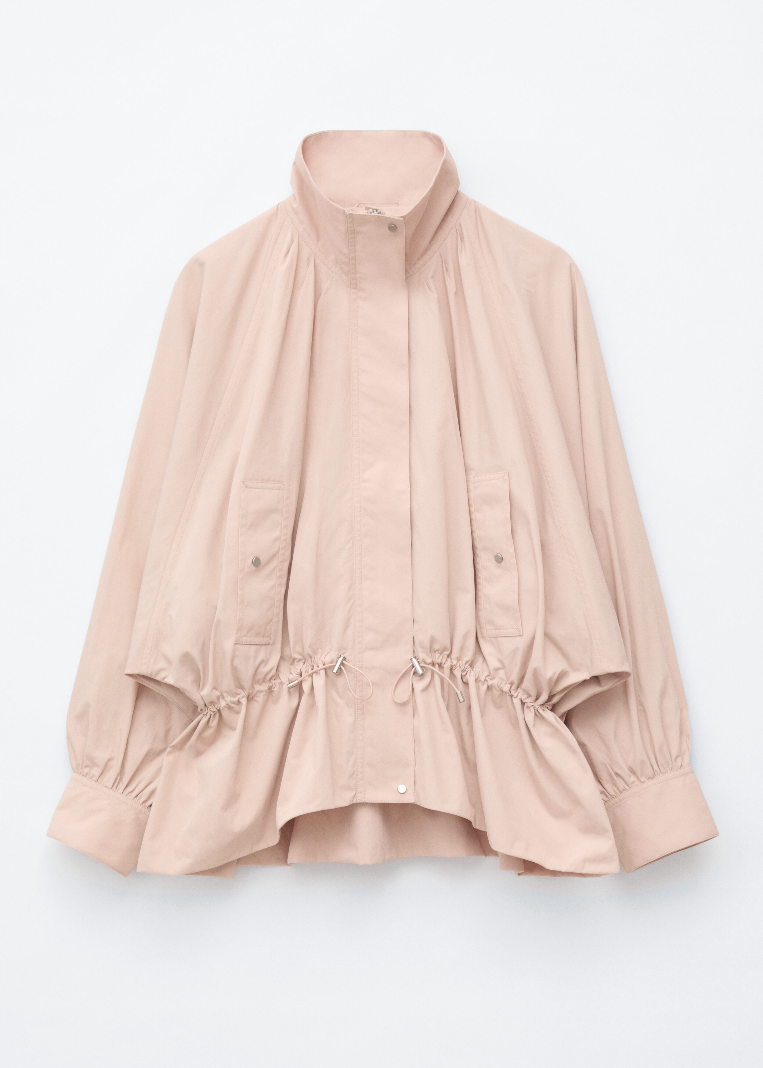& Other Stories Nylon Funnel-Collar Jacket - Light Beige - & Other Stories US