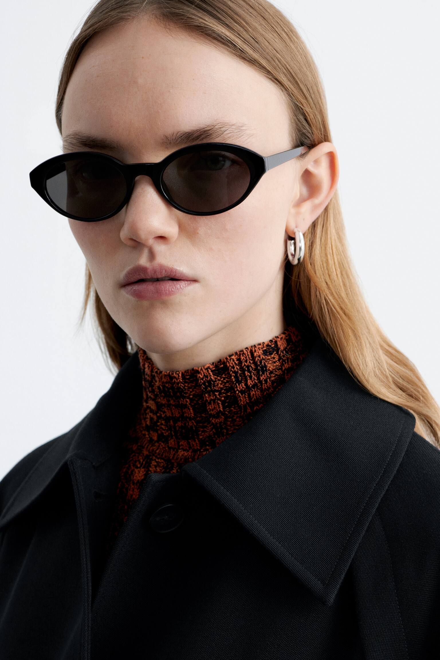 Ovale Sonnenbrille - Schwarz/Braun/Grün/Braun/Schildpatt - 1