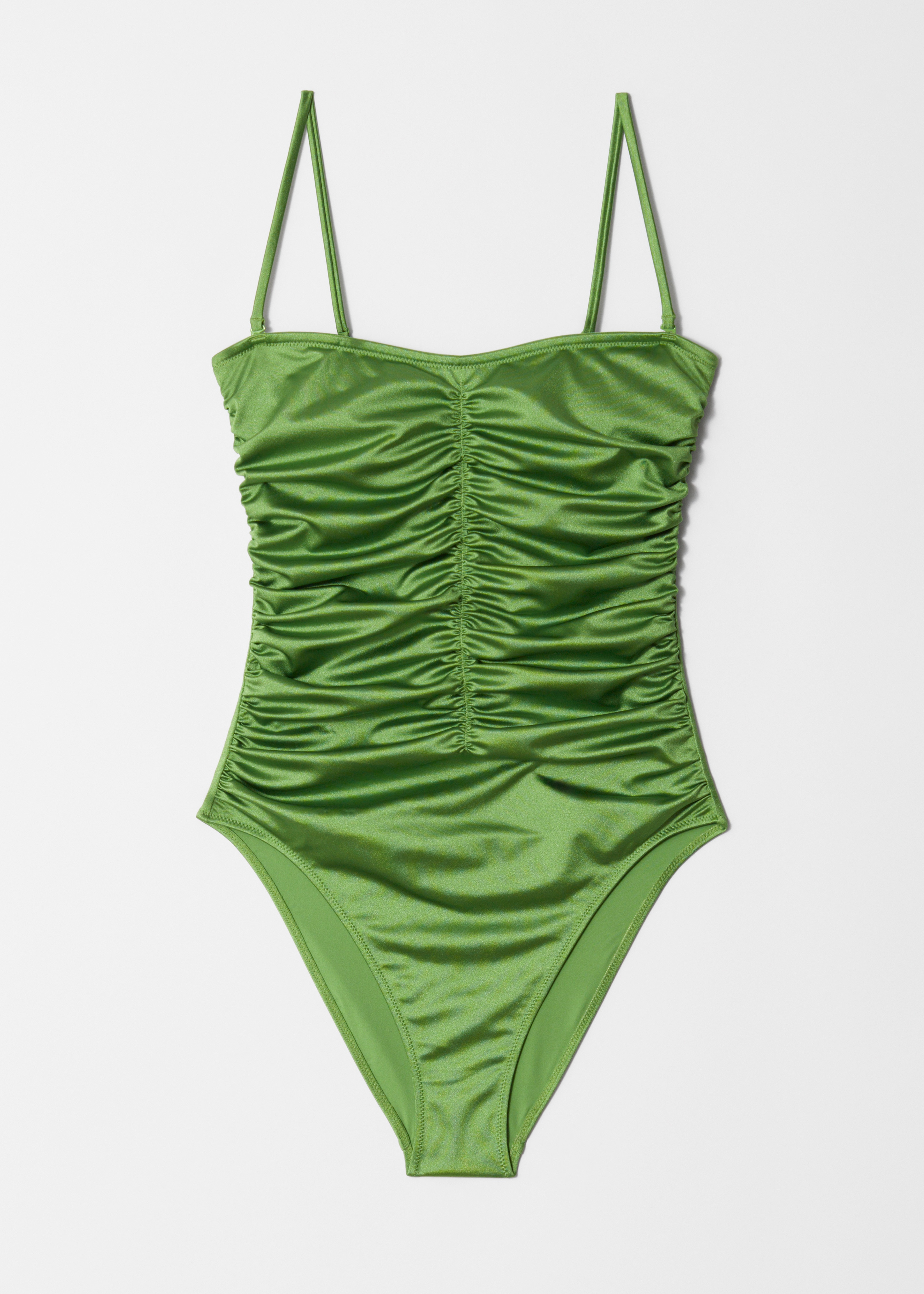 Maillot de bain froncé - Vert/Noir