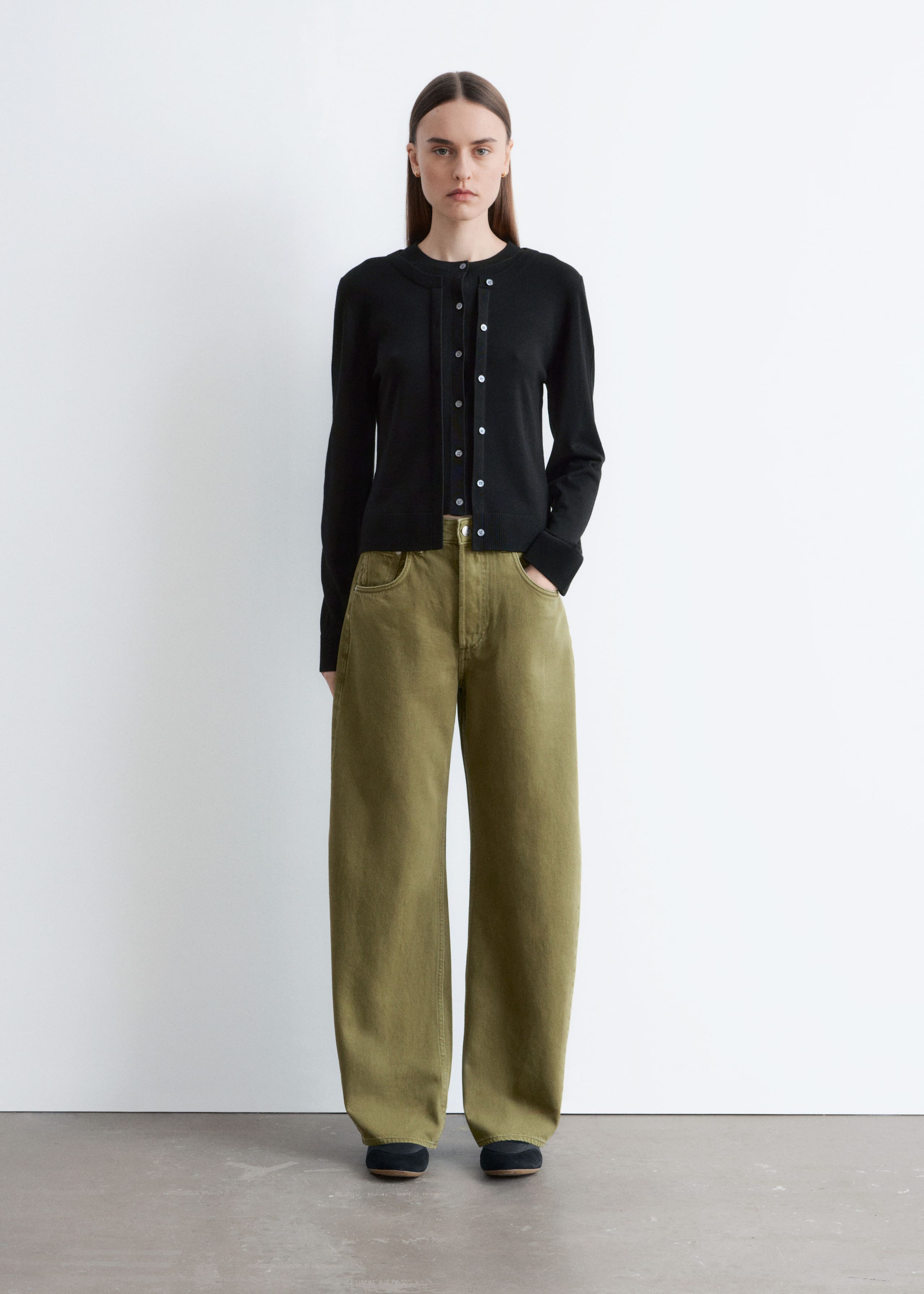 Image of Barrel-Leg Jeans