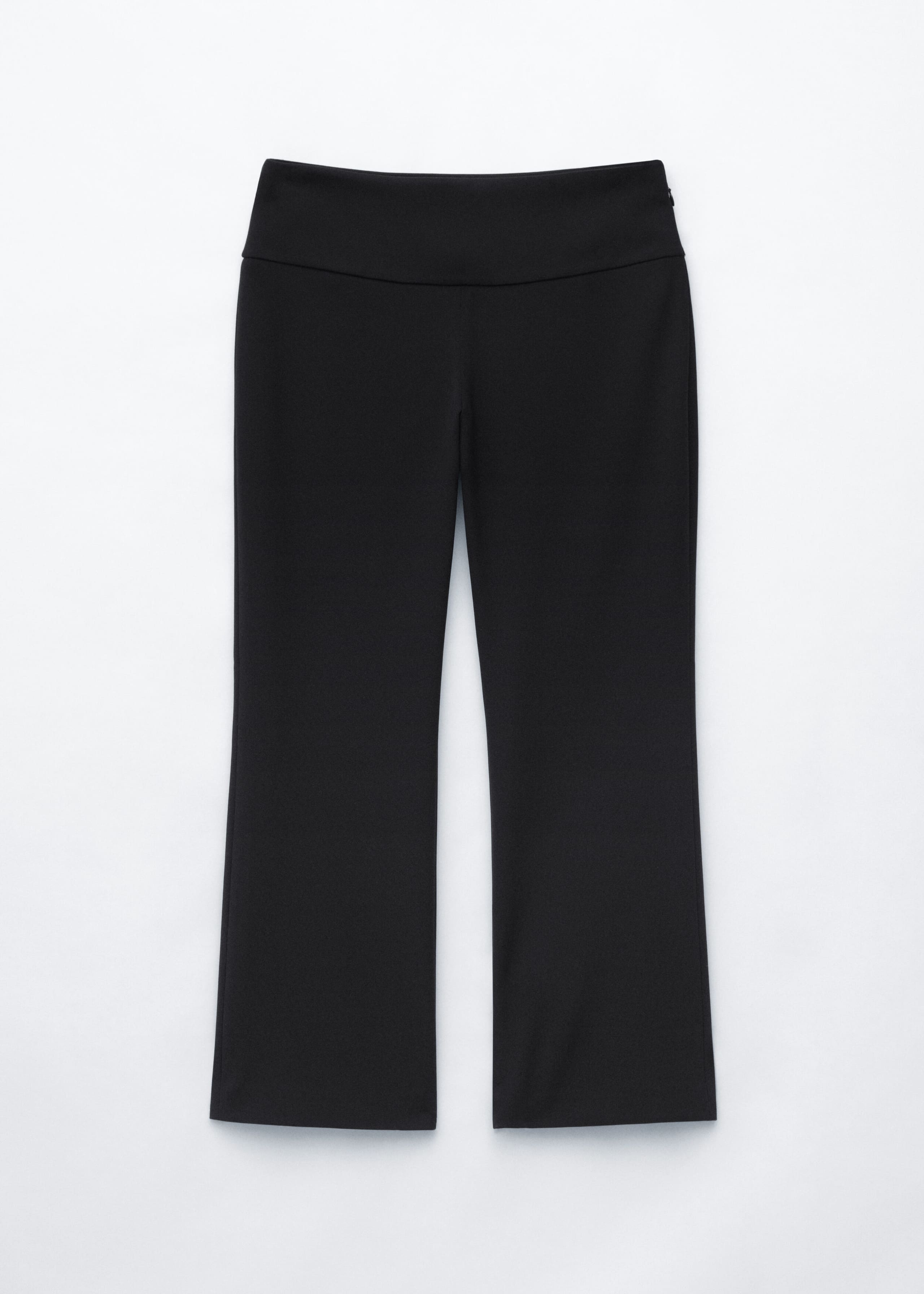 Cropped kick-flare broek - Zwart - Stilleven