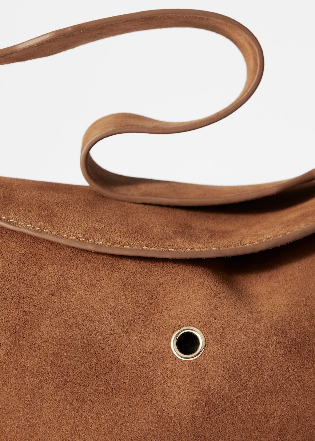 Image of Eyelet-Embellished Suede Bag