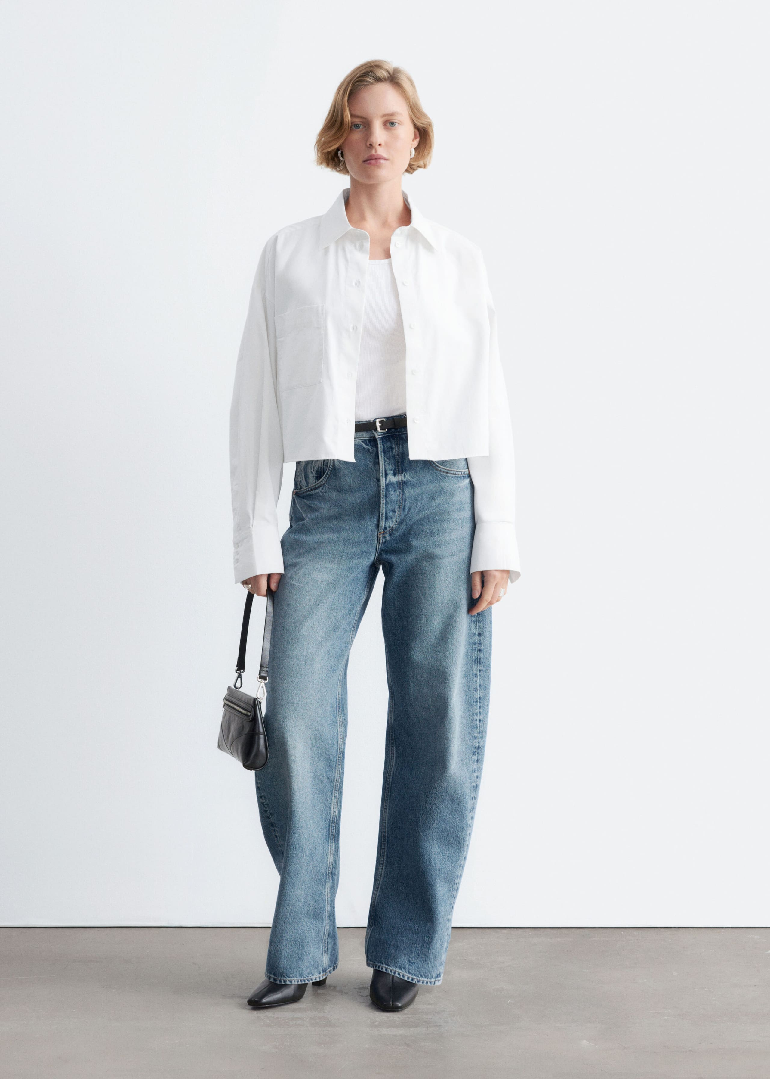Barrel-Leg Jeans - Mid Blue - Still Life
