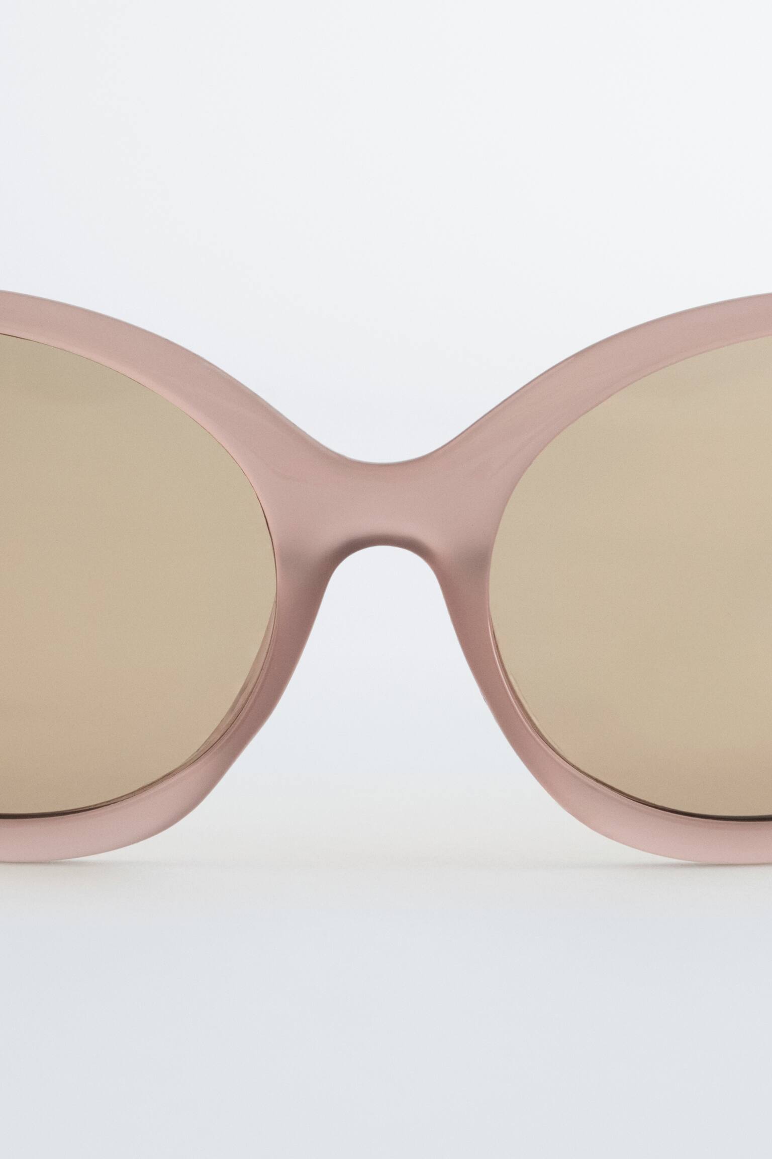 Duże owalne okulary przeciwsłoneczne - Przydymiony róż/Szary/Czarny - 2