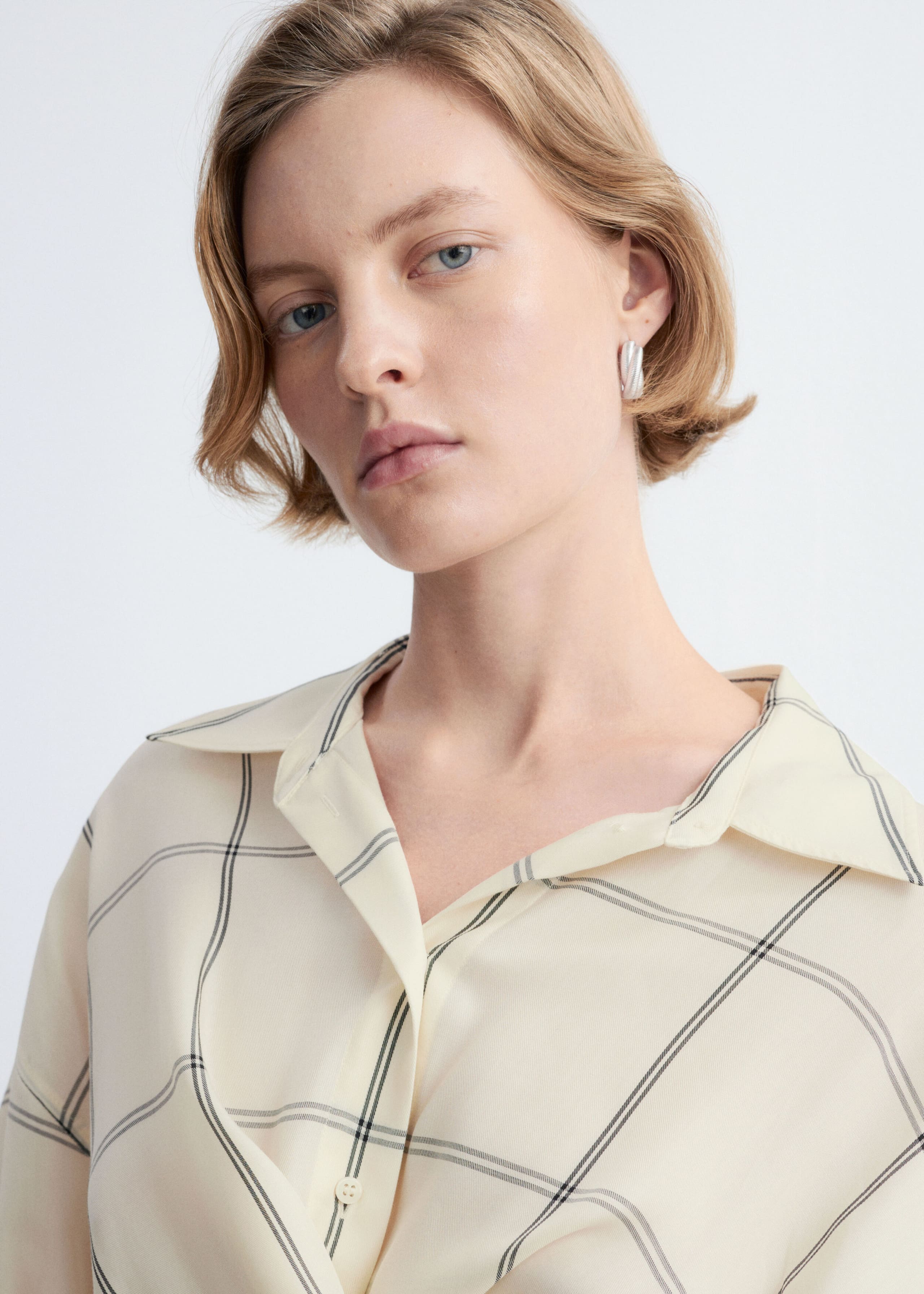 Tie-Waist Shirt - Blue/White Stripes - Lookbook