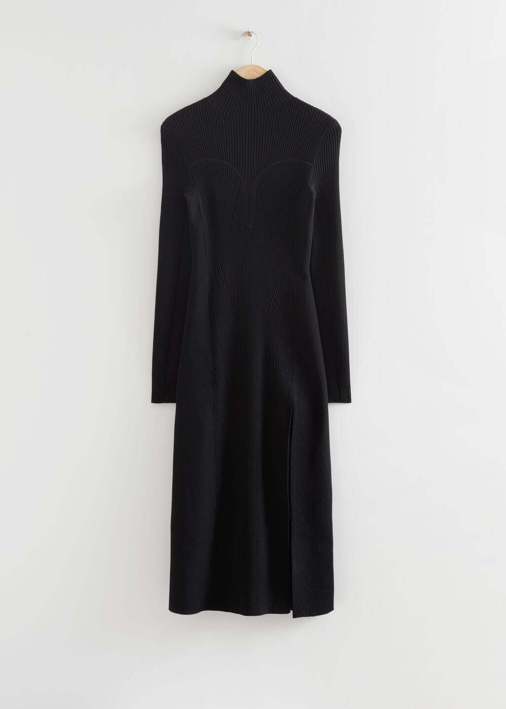Tight Ribbed Corset Dress - Black - Still Life