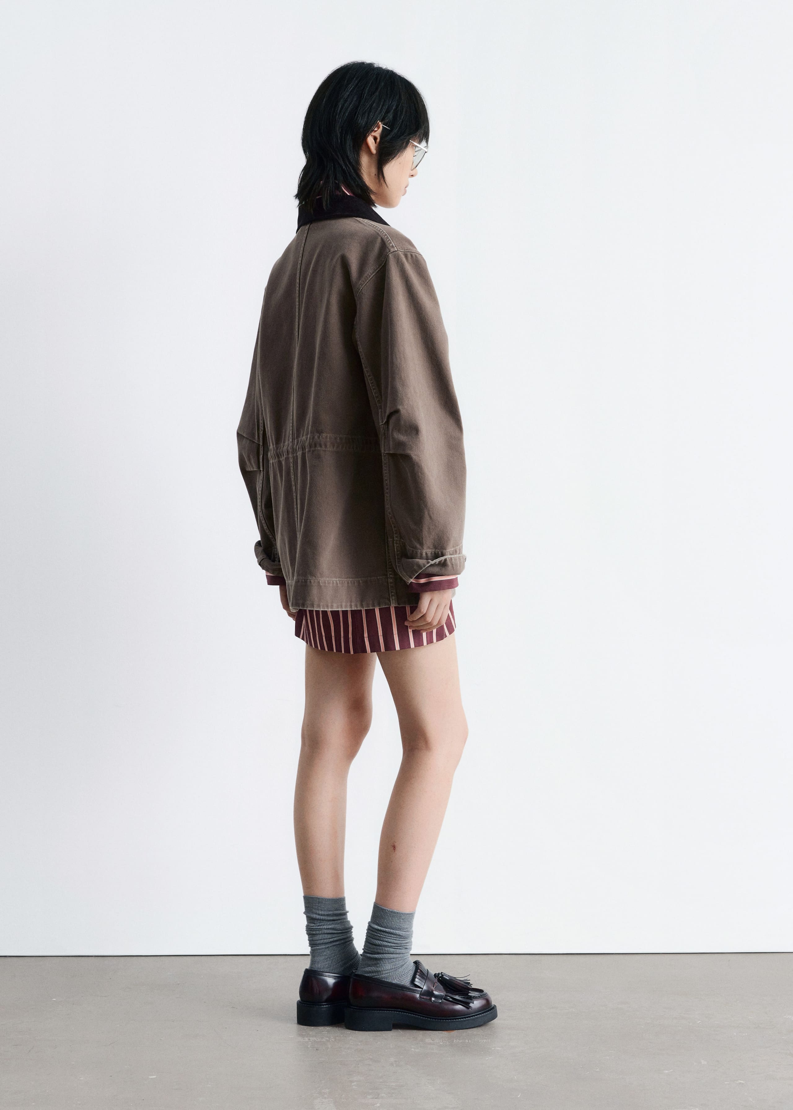 Image of Cord-Collar Denim Jacket