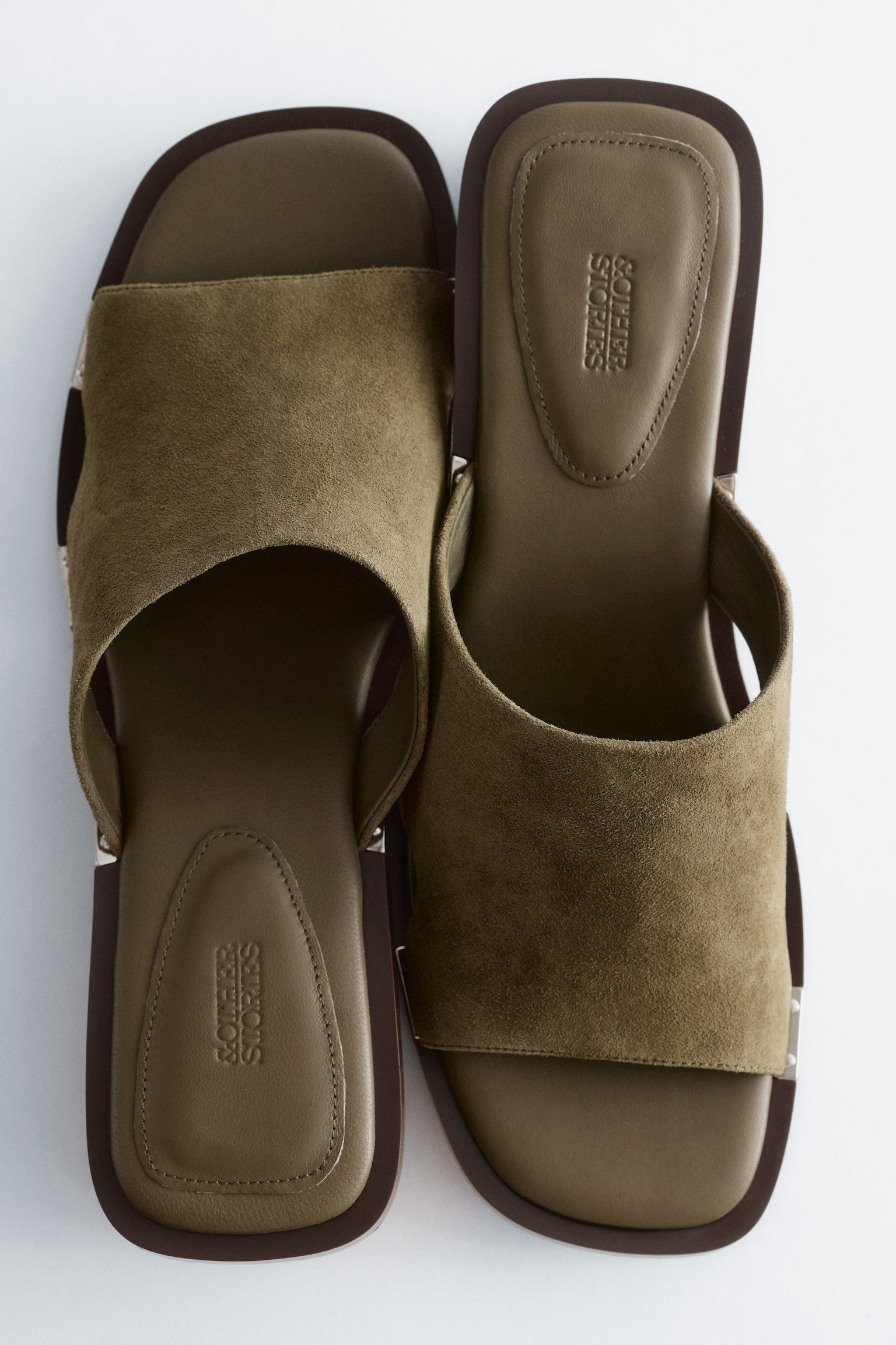 סנדלי עור עם עקב בלוק - ירוק - 6