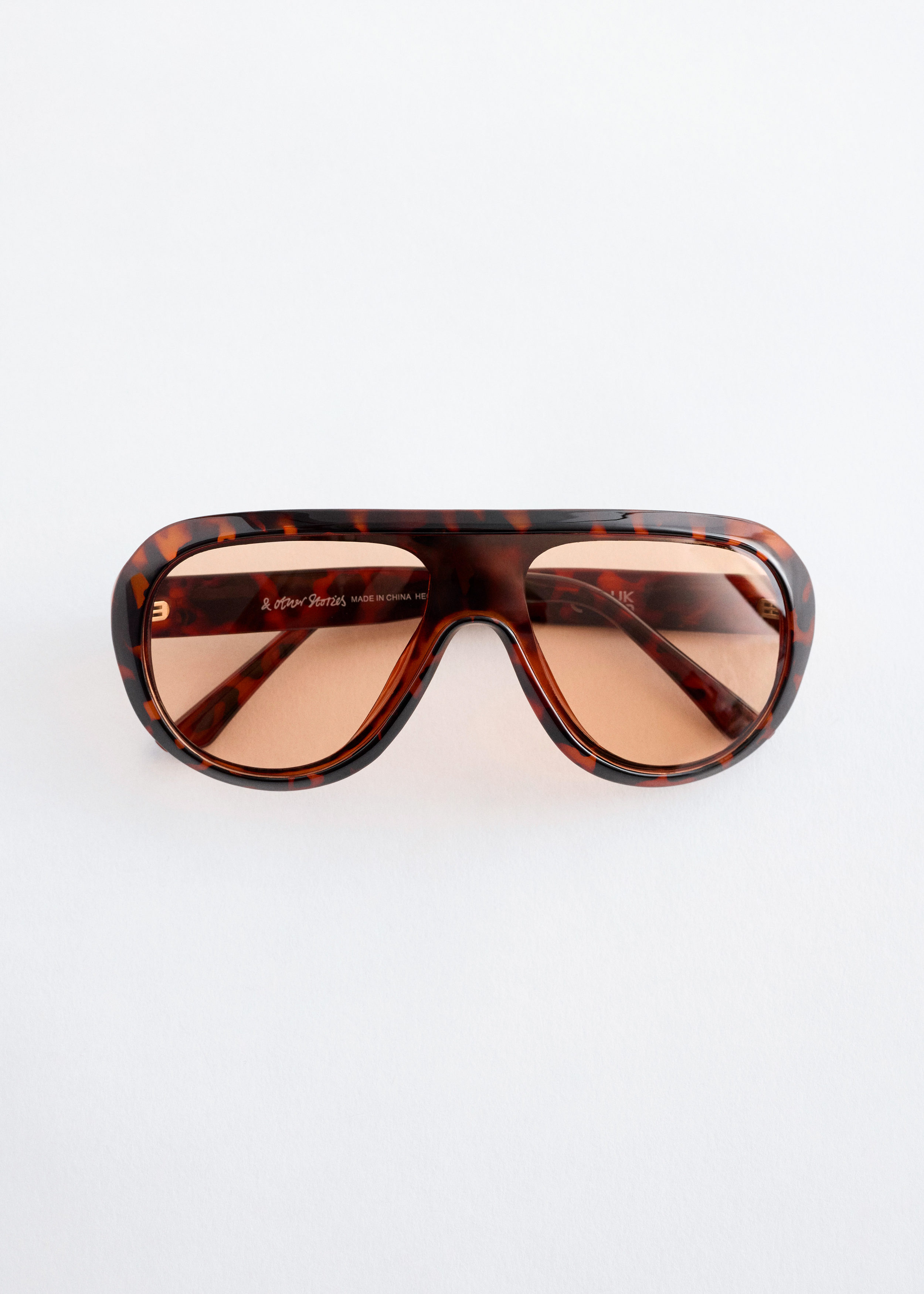 Chunky Aviator-Frame Sunglasses - Dark Brown Tortoise  display picture 2