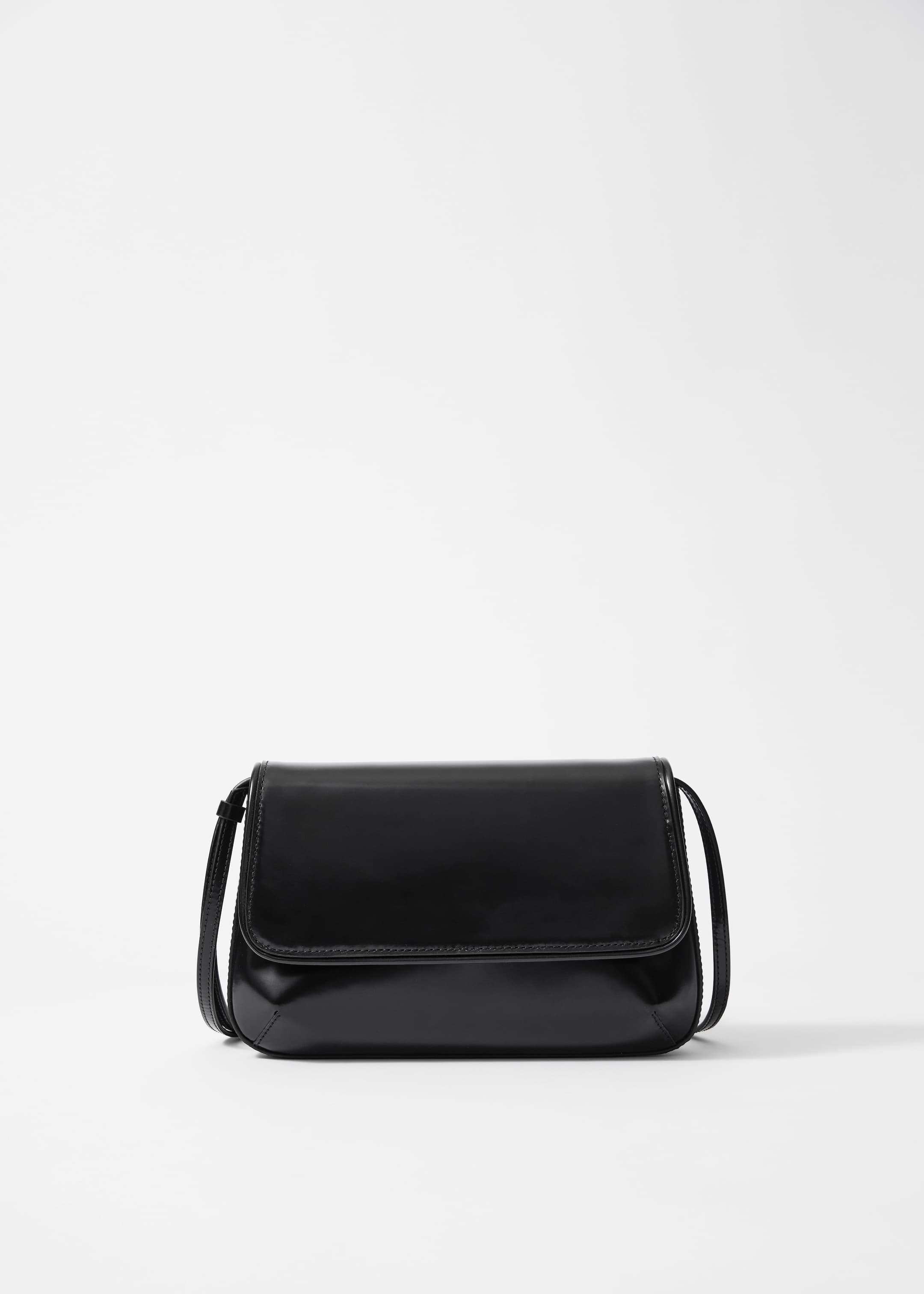 Größeres Bild ansehen: Umhängetasche aus glänzendem Leder - Schwarz - Ladies | H&M DE 1