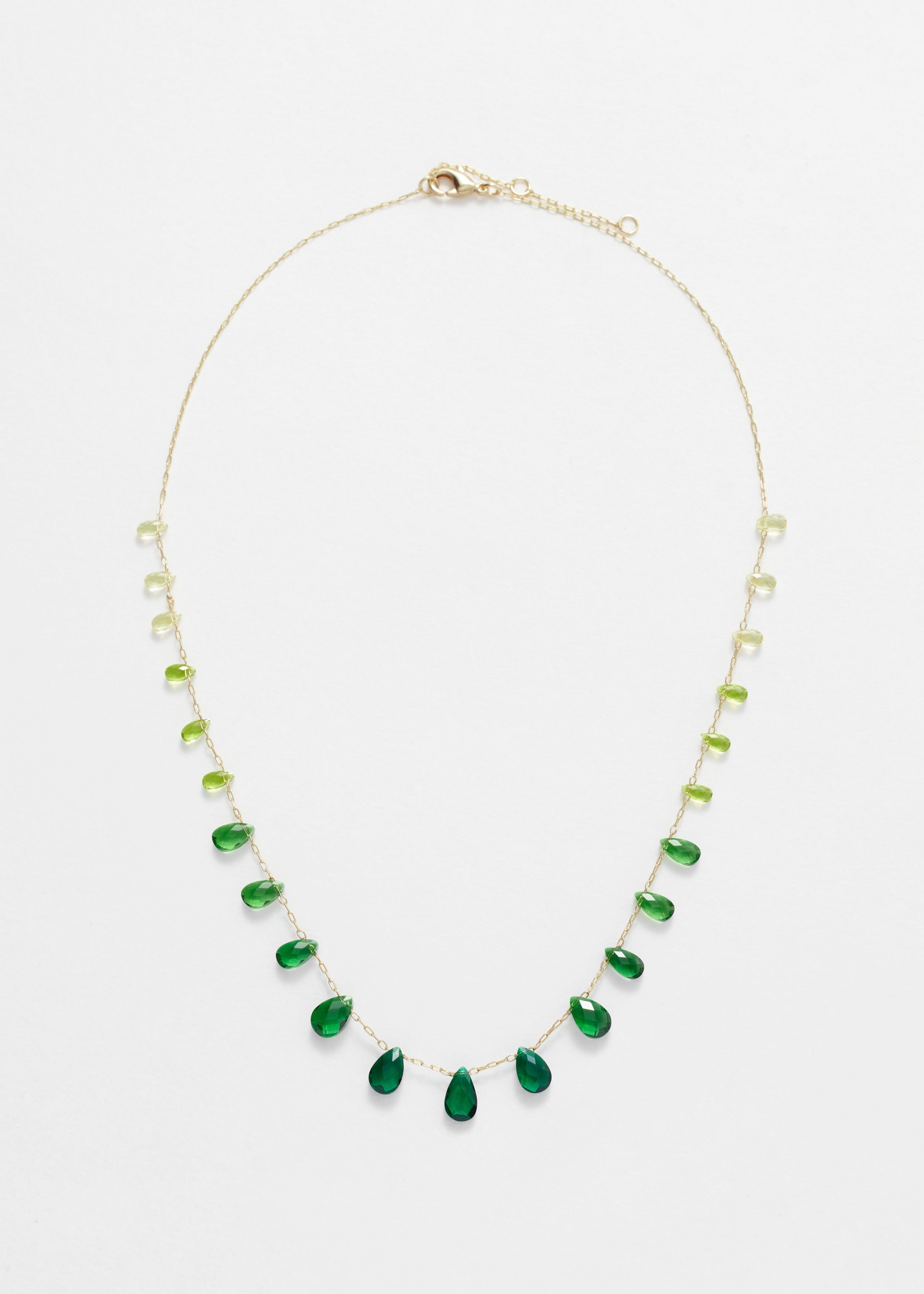 & Other Stories ♥ Crystal Necklace/追跡付 Crystal Necklace - Gold/Green - & Other Stories DE