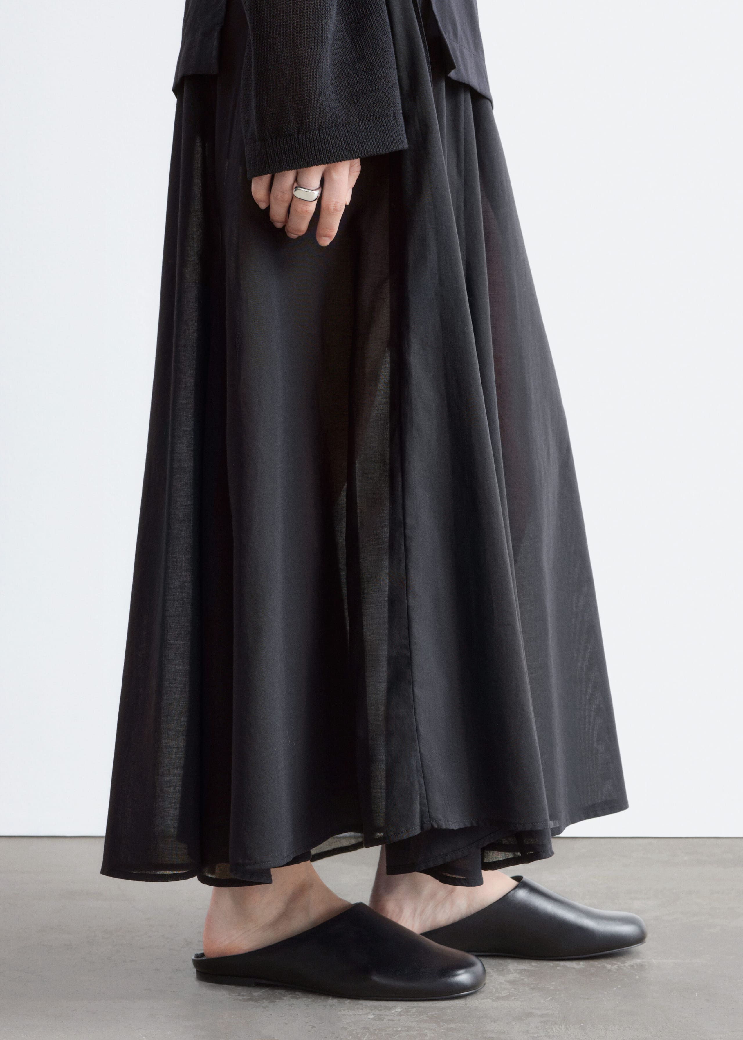 Leather Slip‑On Mules - Black - Still Life