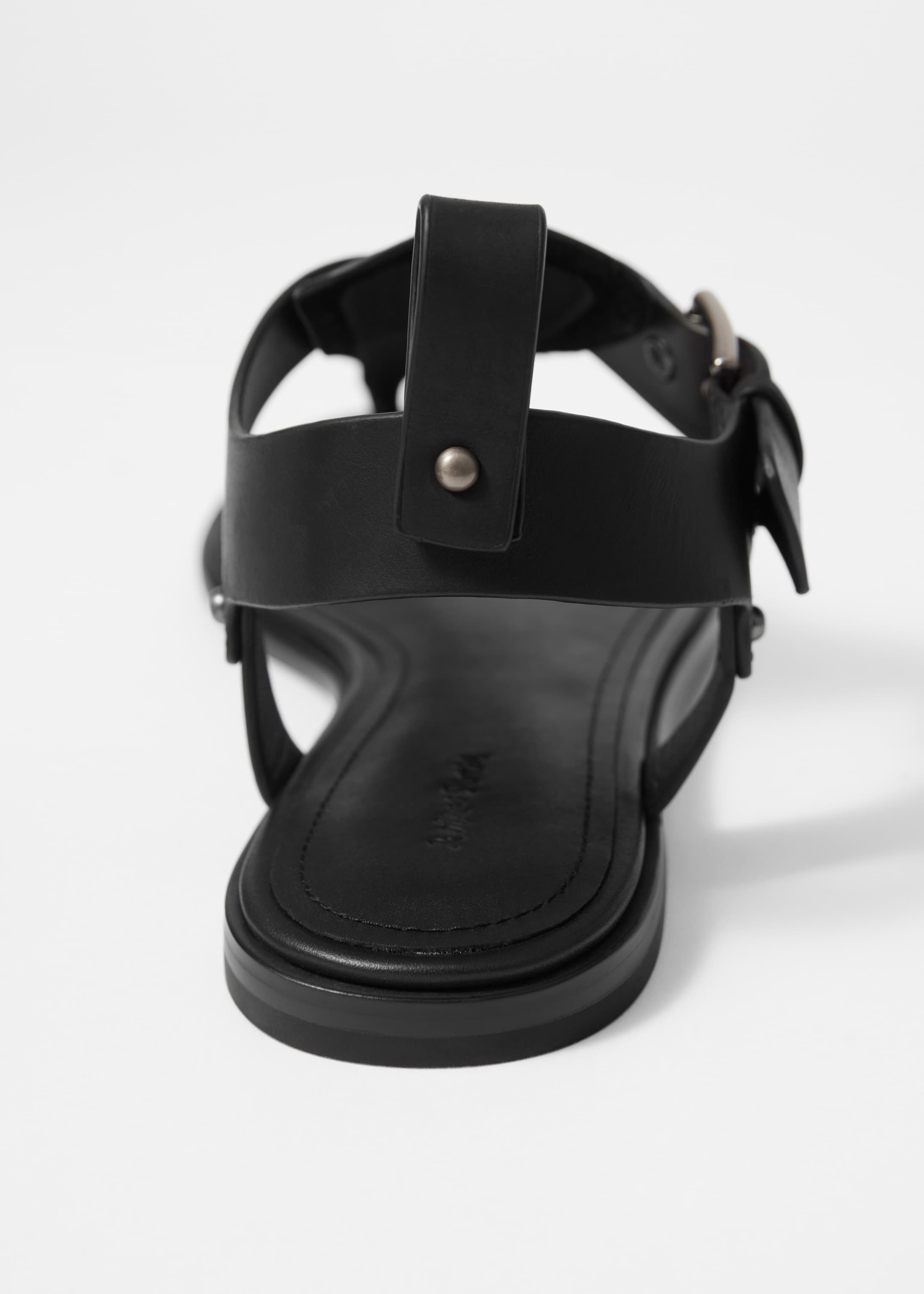 Grotere afbeelding bekijken: Leren sandalen met enkelbandje - Zwart - DAMES | H&M NL 5