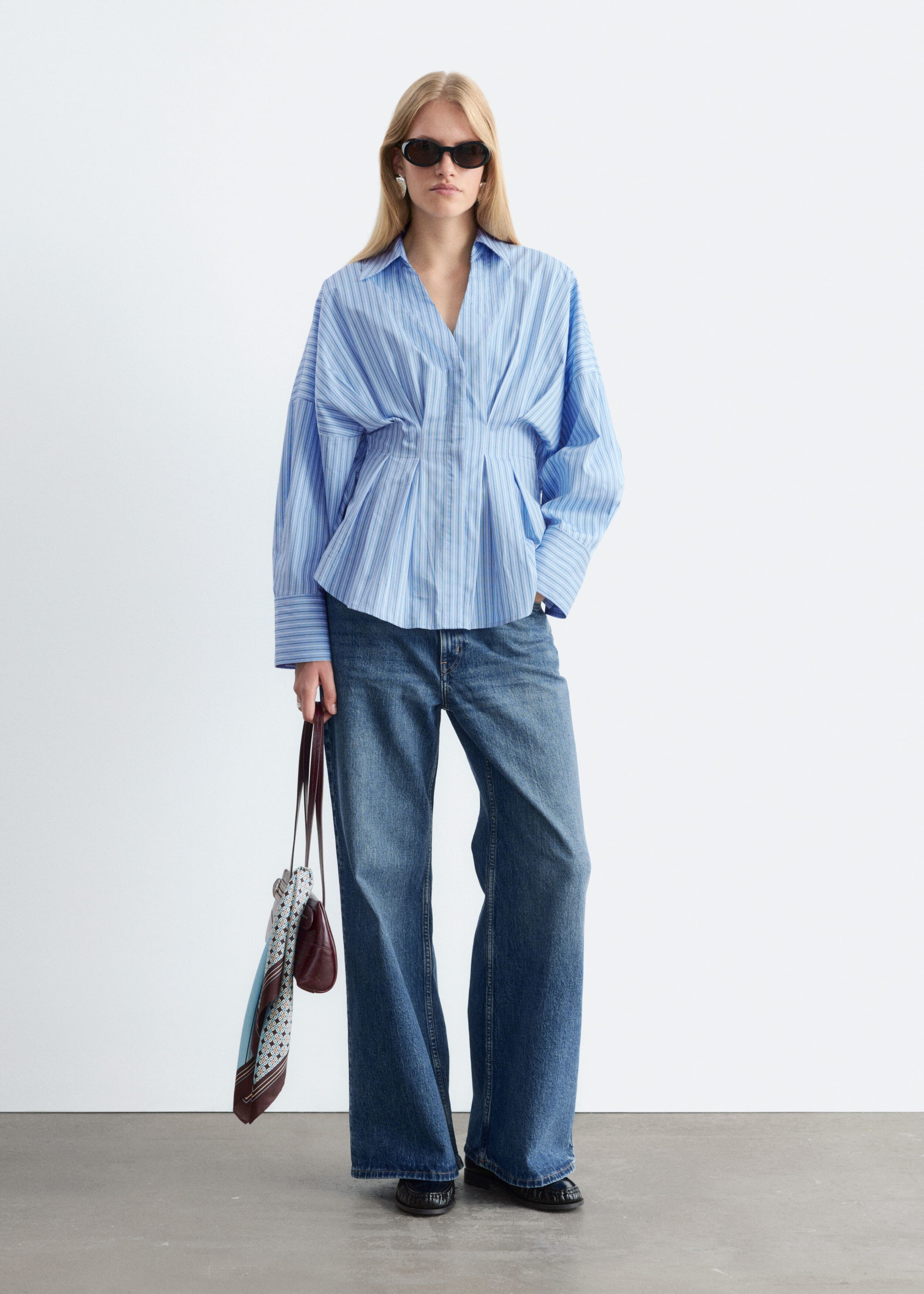 Fitted-Waist Cotton Shirt - White - Lookbook