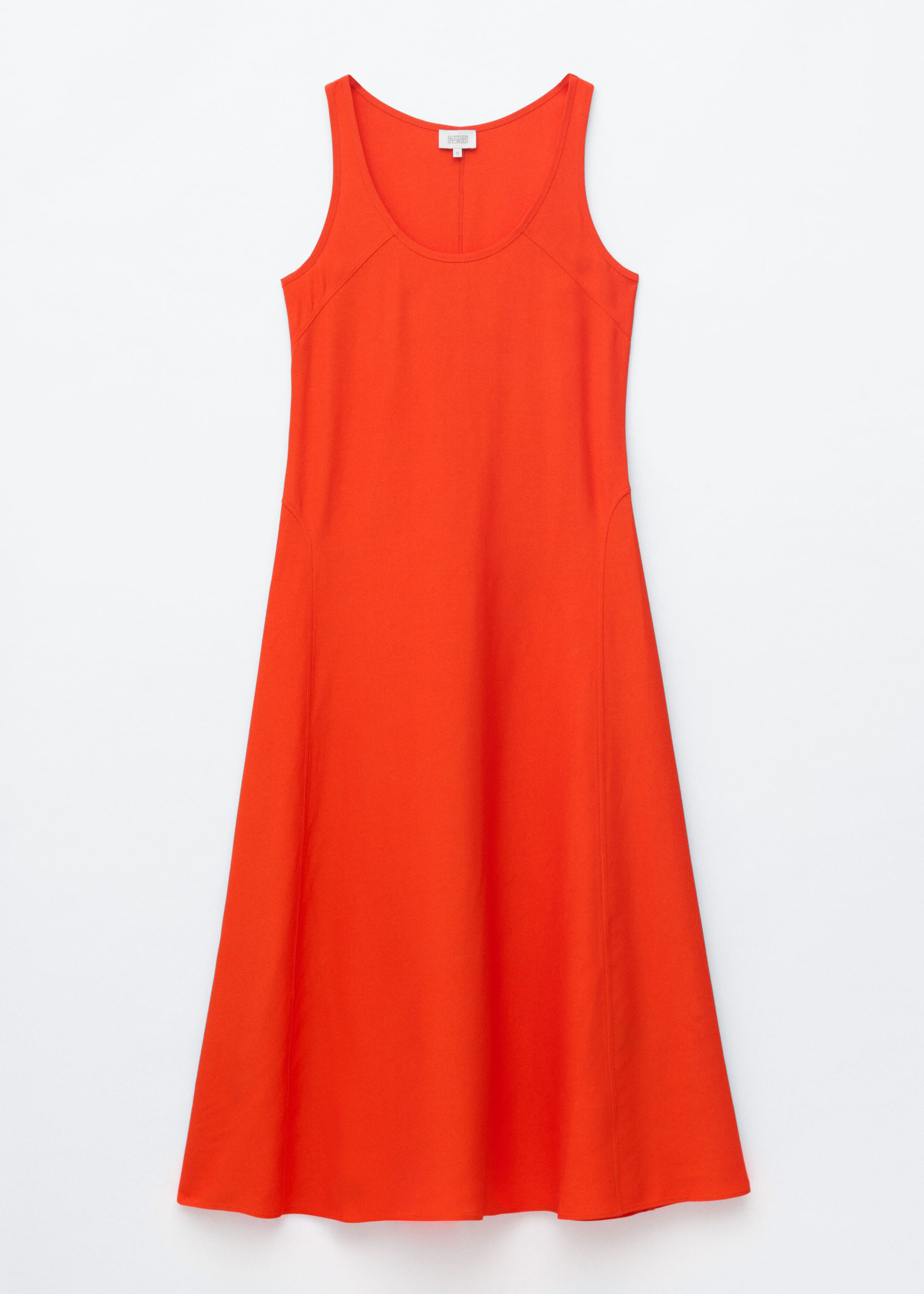 Scoop-Neck Midi Dress - Orange - Still Life