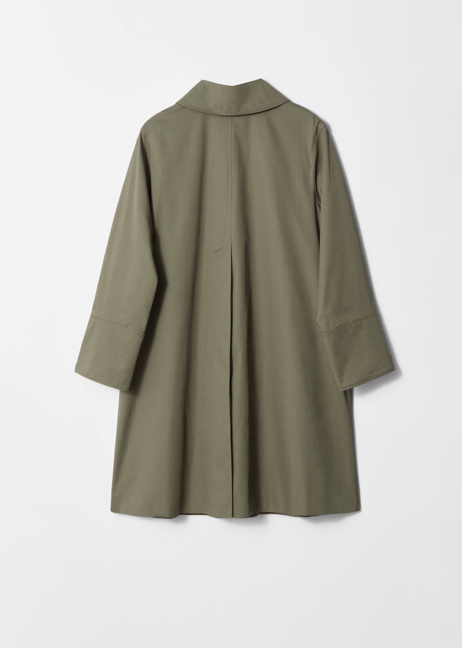Veste trois-quarts à col - Vert kaki/Beige - 2