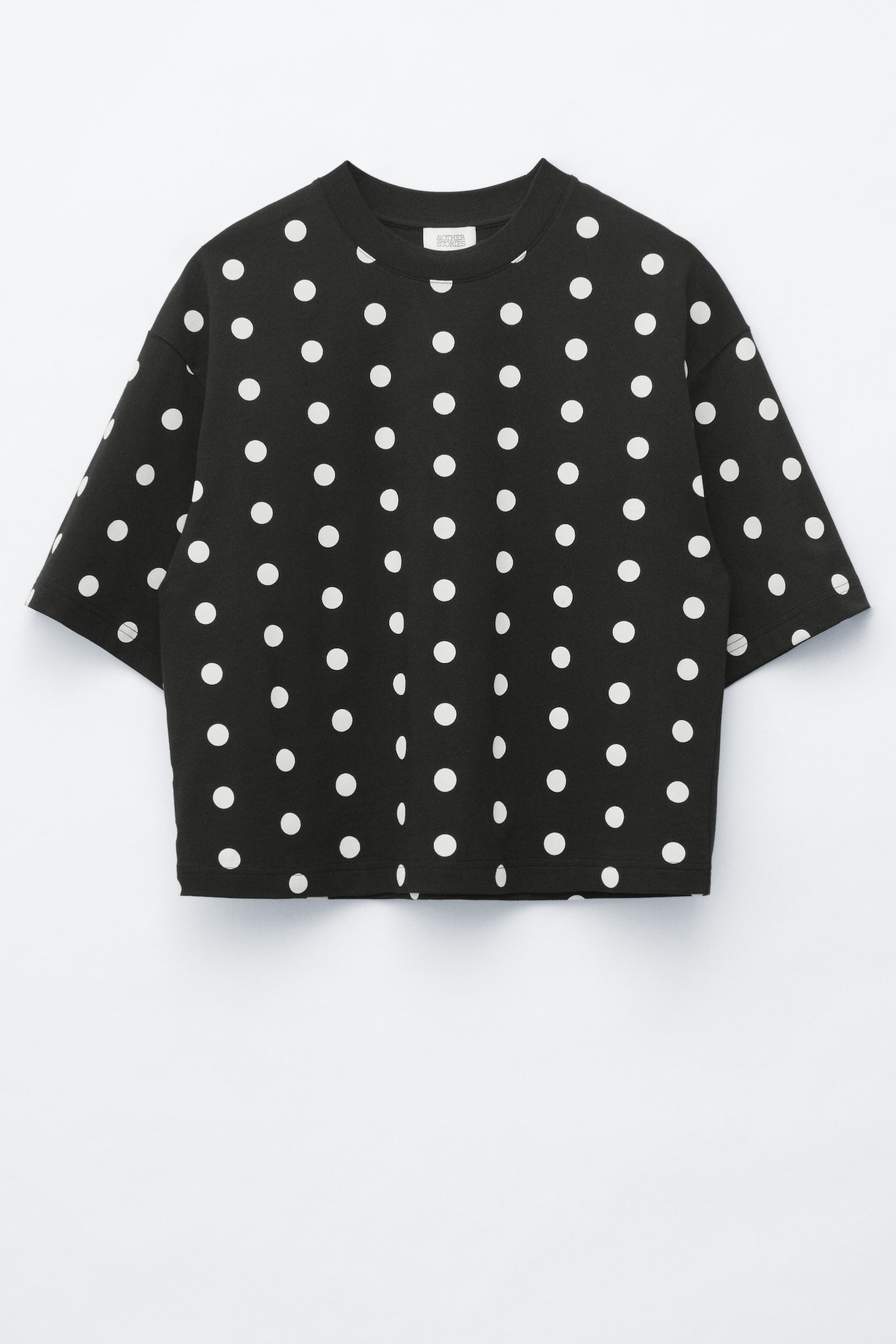 Tricou Boxy Din Bumbac - Negru/Alb/Bleumarin/Alb/Buline/Alb/Negru/Gri/Roșu/Galben/Roșu/Alb/Dungi - 1