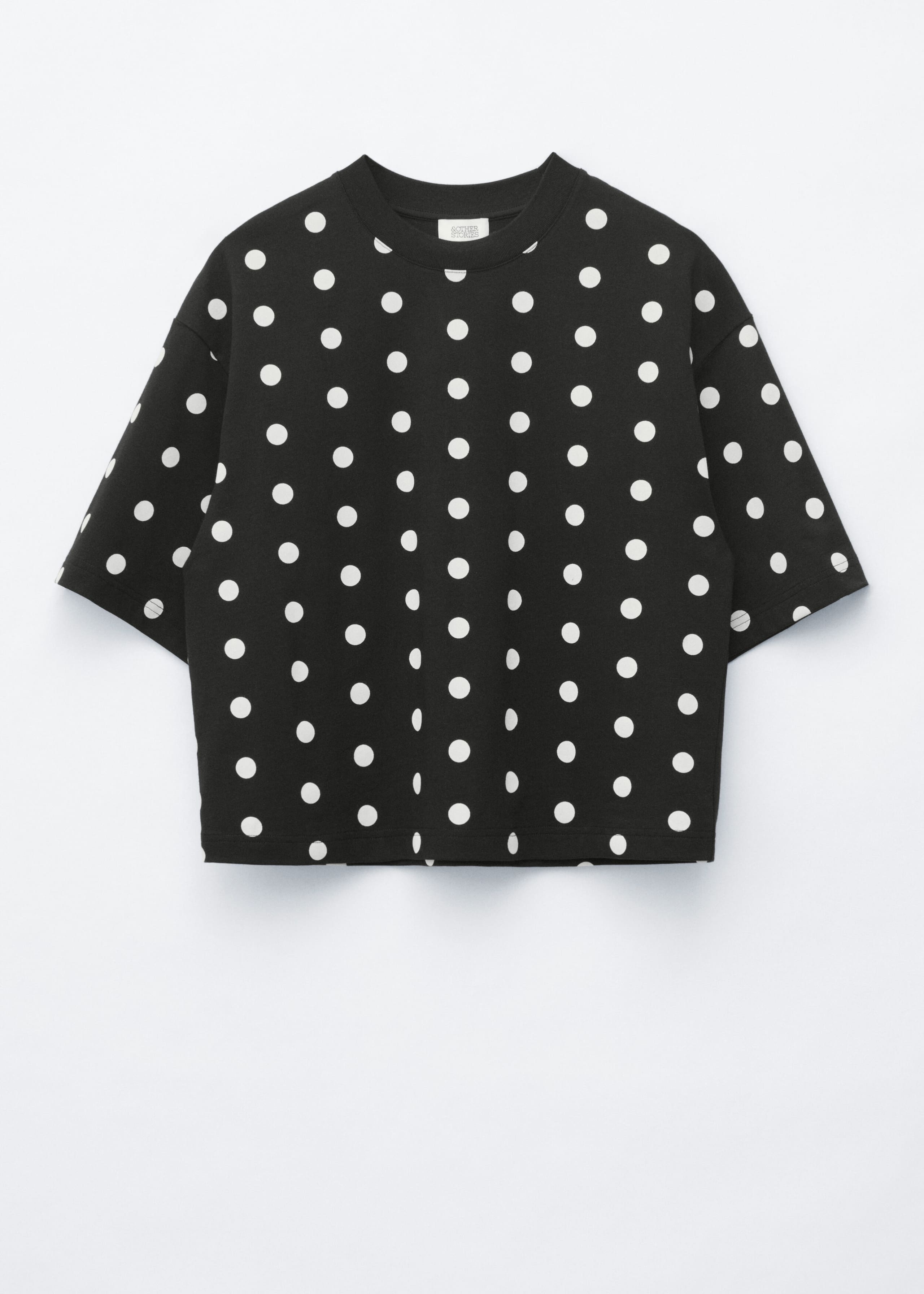 Boxy Cotton T-Shirt - Black/White - Still Life