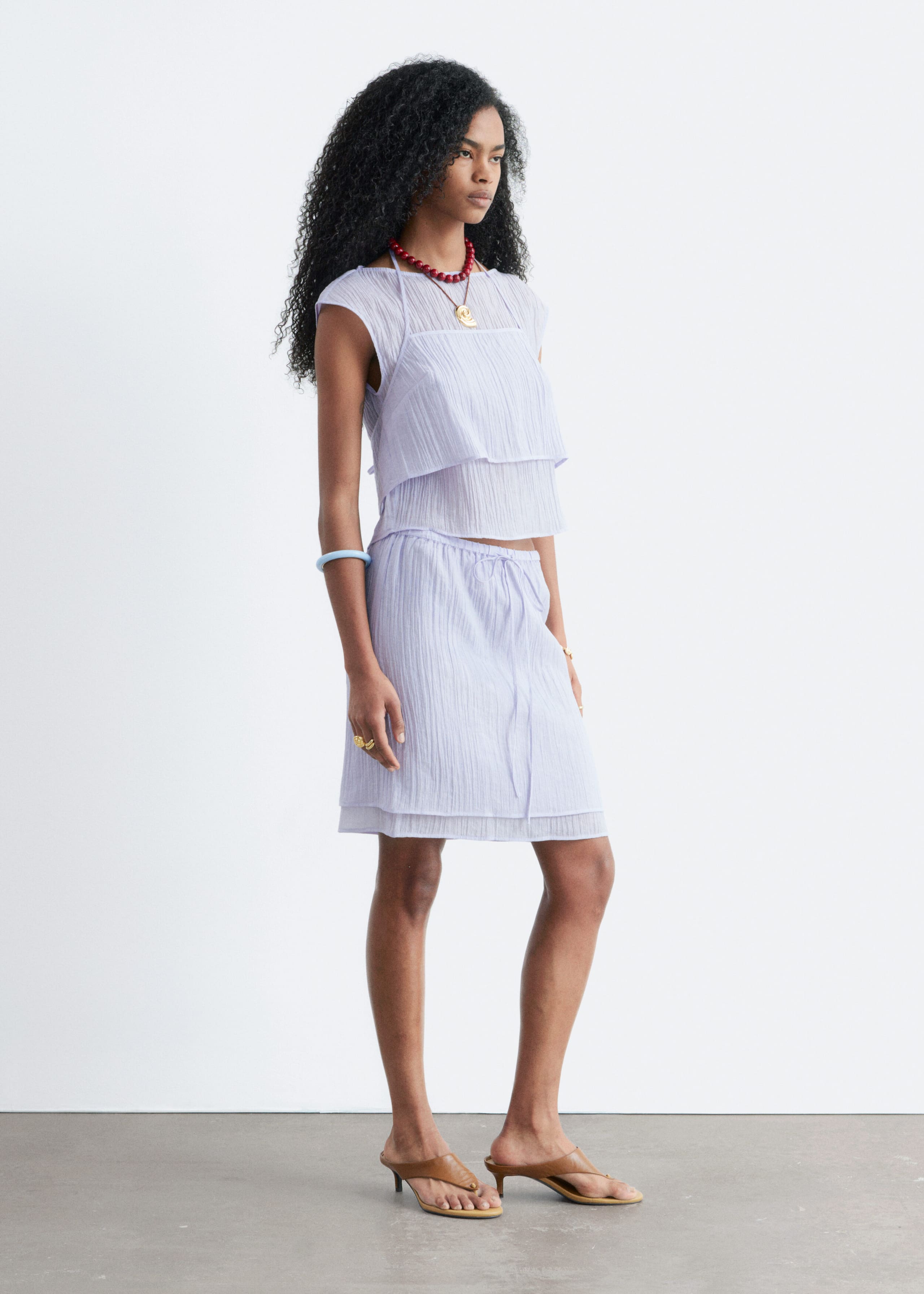Image of Layered Crinkled Top