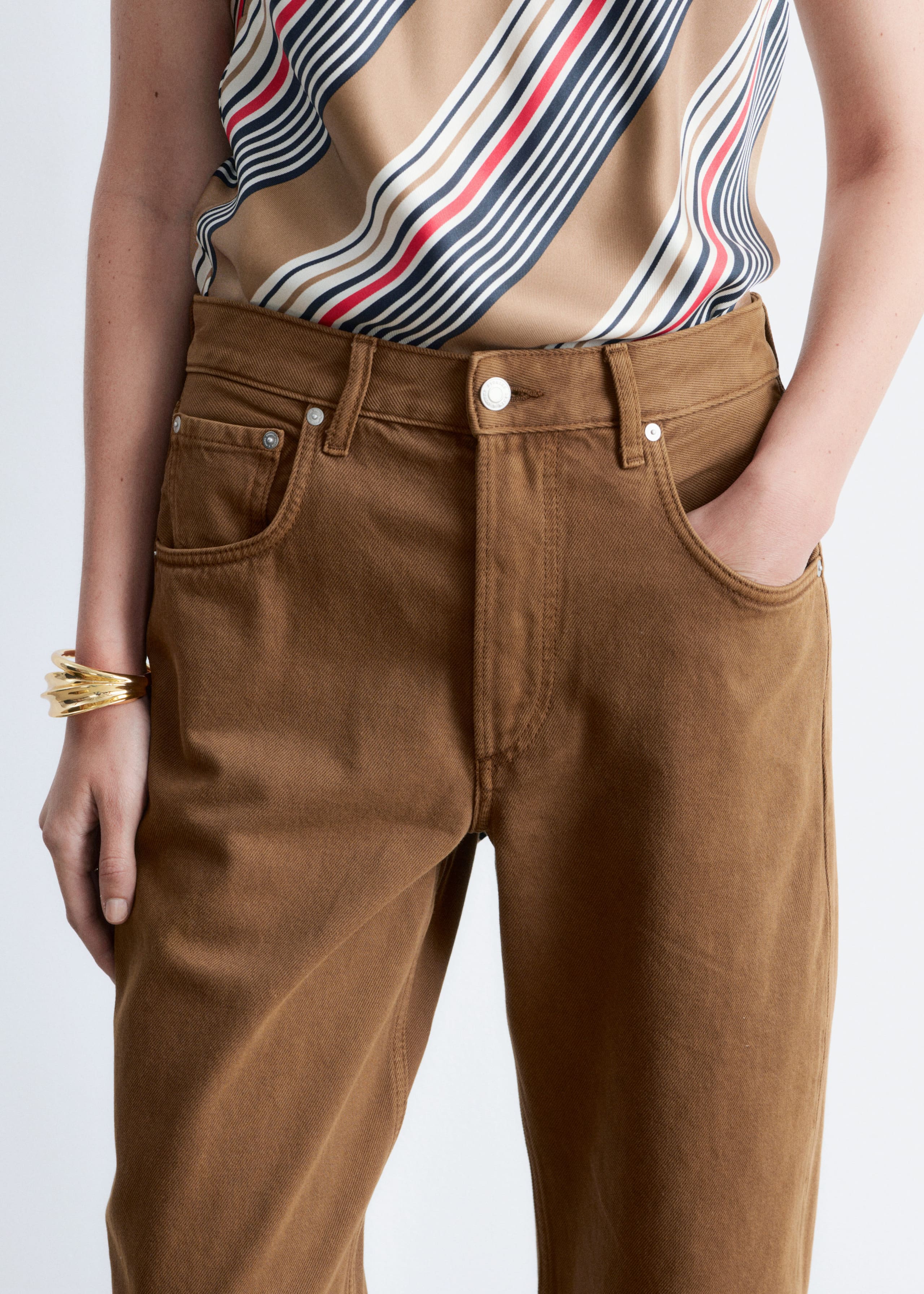 Image of Barrel-Leg Jeans